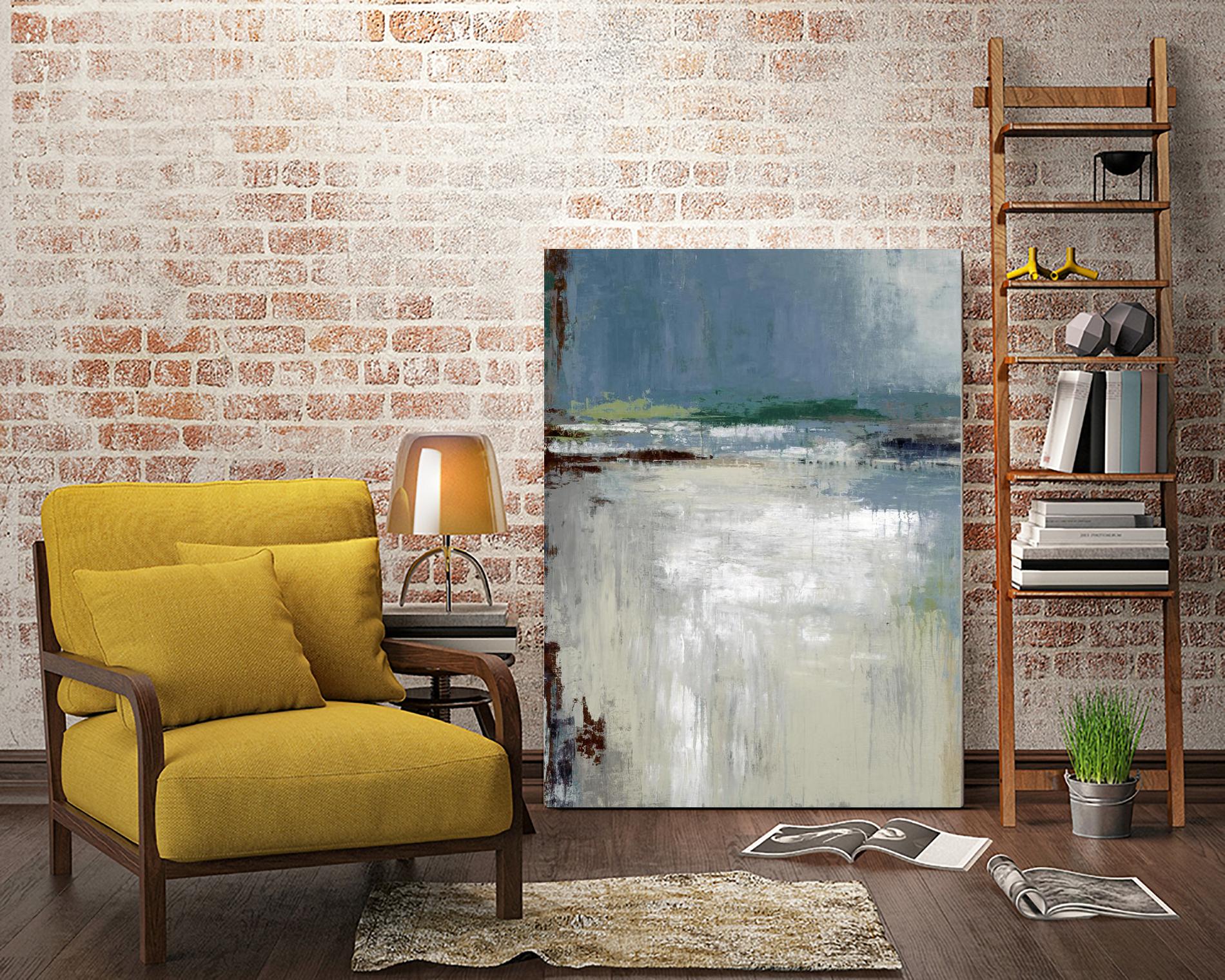 Soft Horizon by Liz Jardine on GIANT ART - white abstract