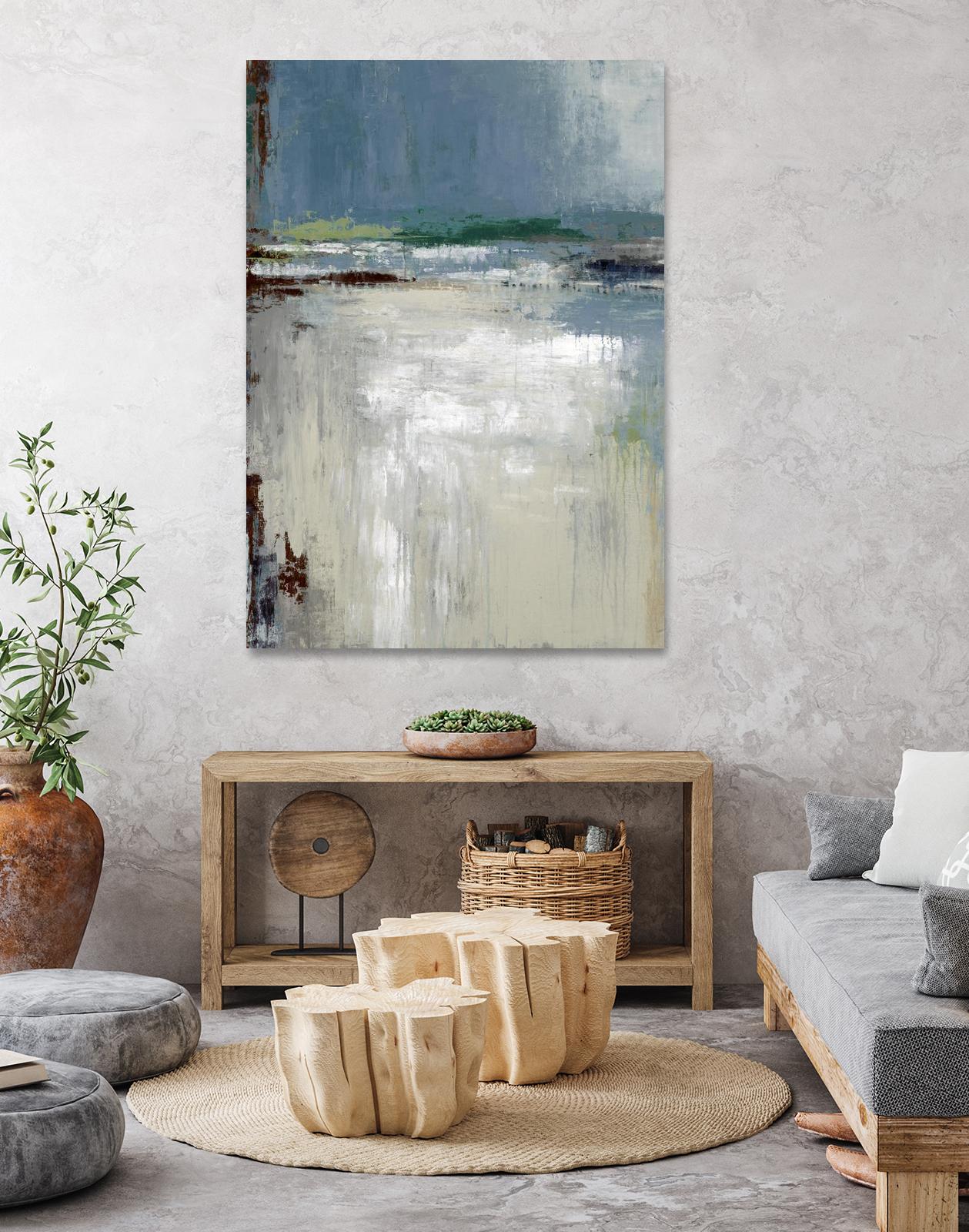 Soft Horizon by Liz Jardine on GIANT ART - white abstract