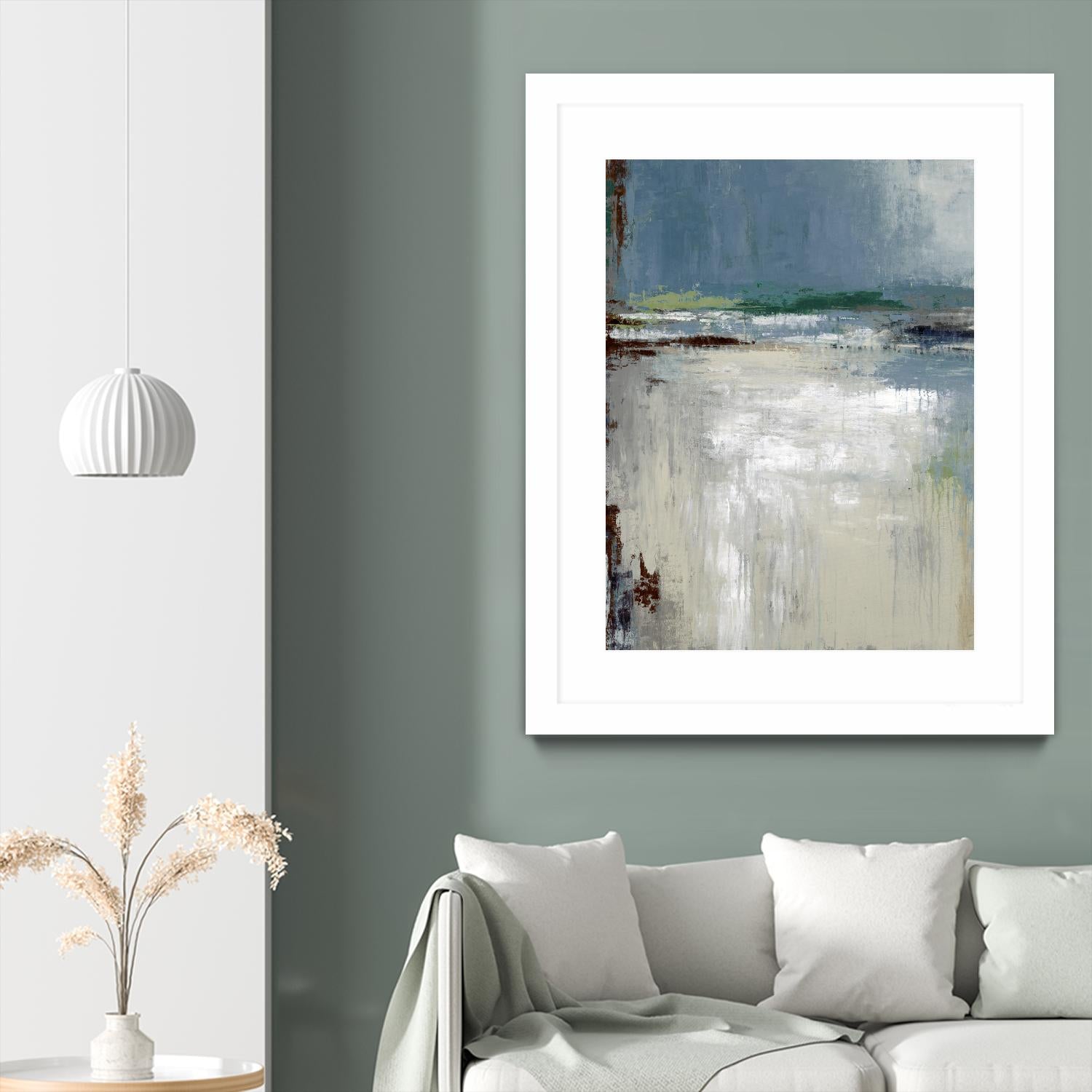 Soft Horizon by Liz Jardine on GIANT ART - white abstract