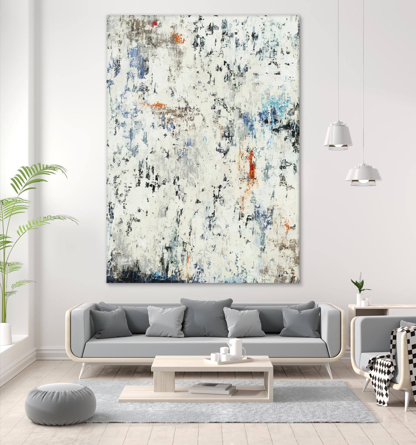 Equilibrium by Liz Jardine on GIANT ART - whites & creams abstract