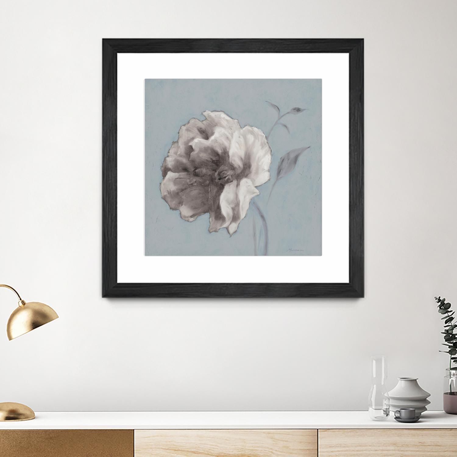 FLORAL SYMPOSIUM II by JUIANNE MARCOUX on GIANT ART - blue floral floral