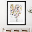 Cantata by Jill Martin on GIANT ART - pinks, oranges florals, botanicals