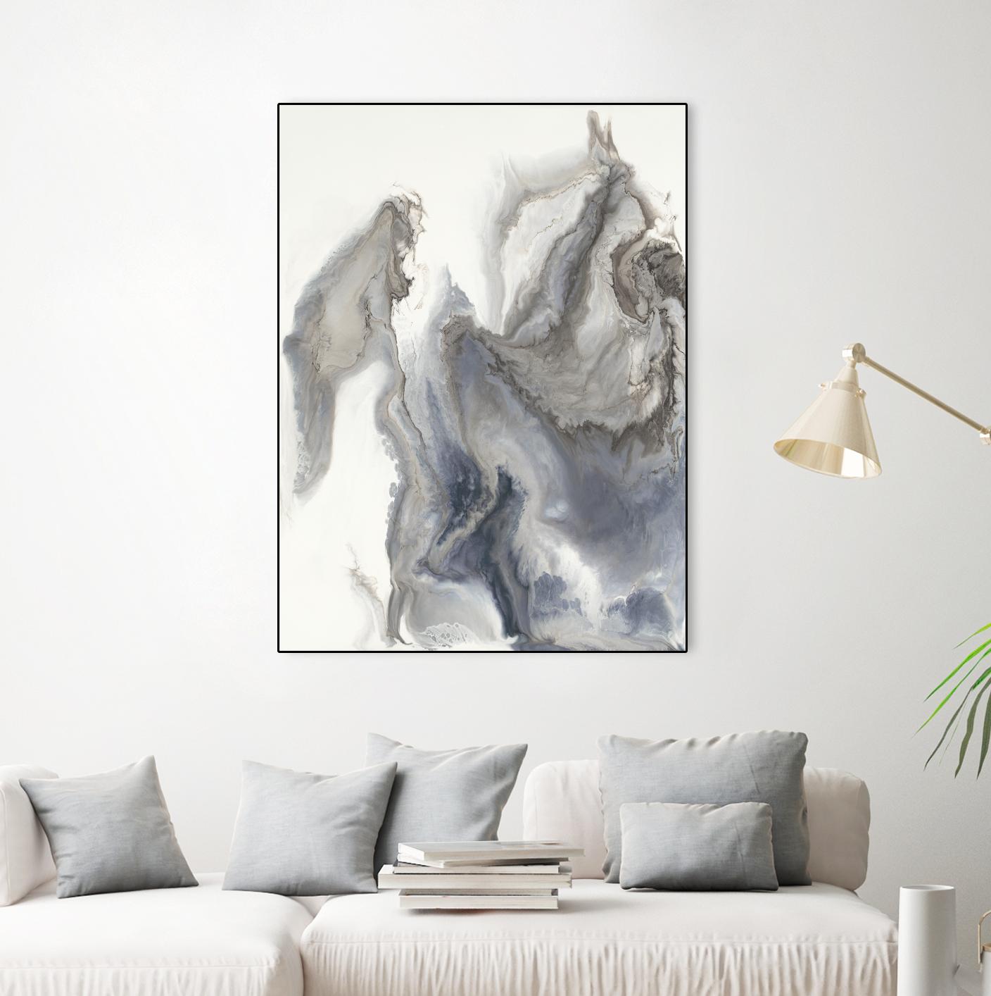 Approaching V4 by Corrie LaVelle on GIANT ART - whites & creams fluid abstracts