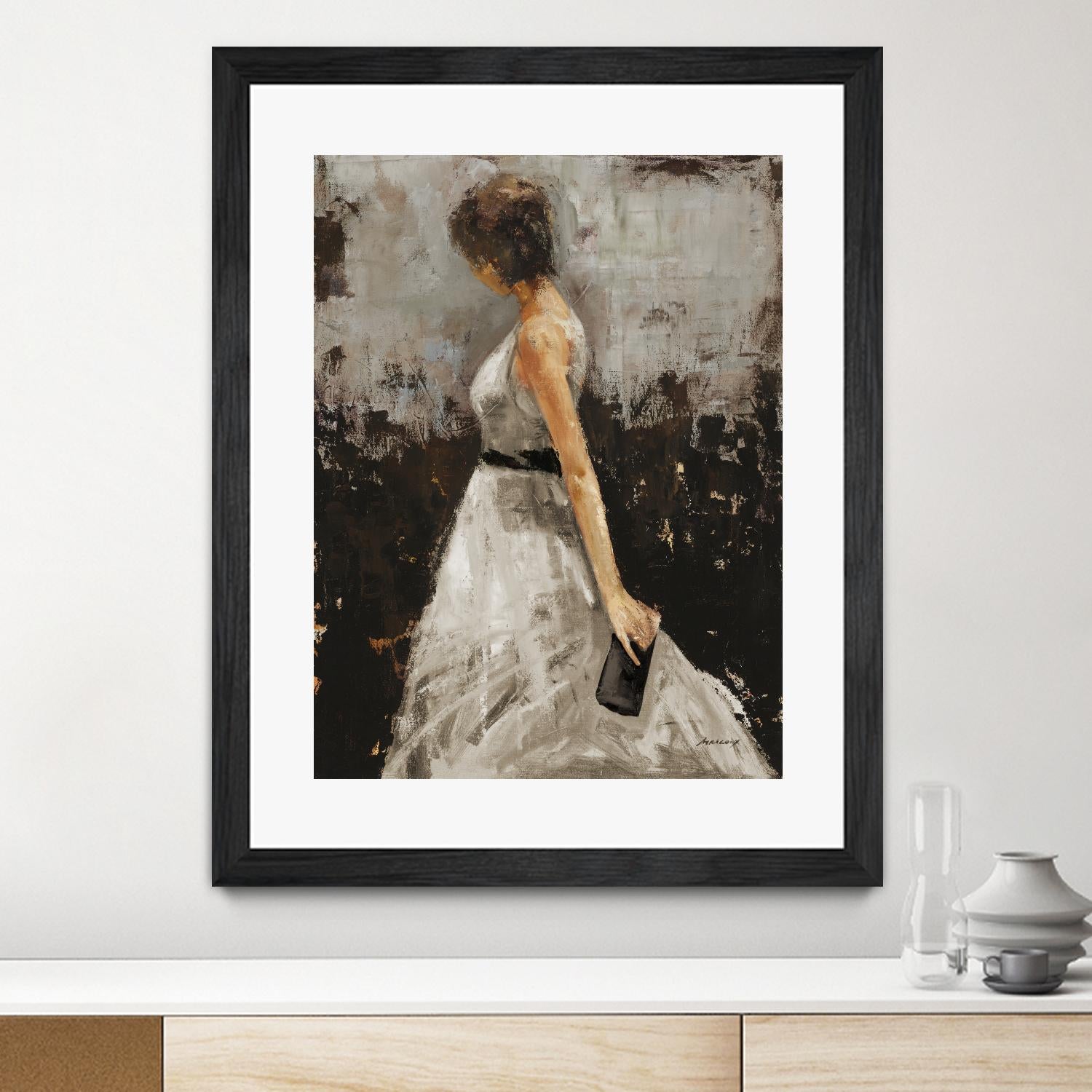 Contemplation by Julianne Marcoux on GIANT ART - brown figurative