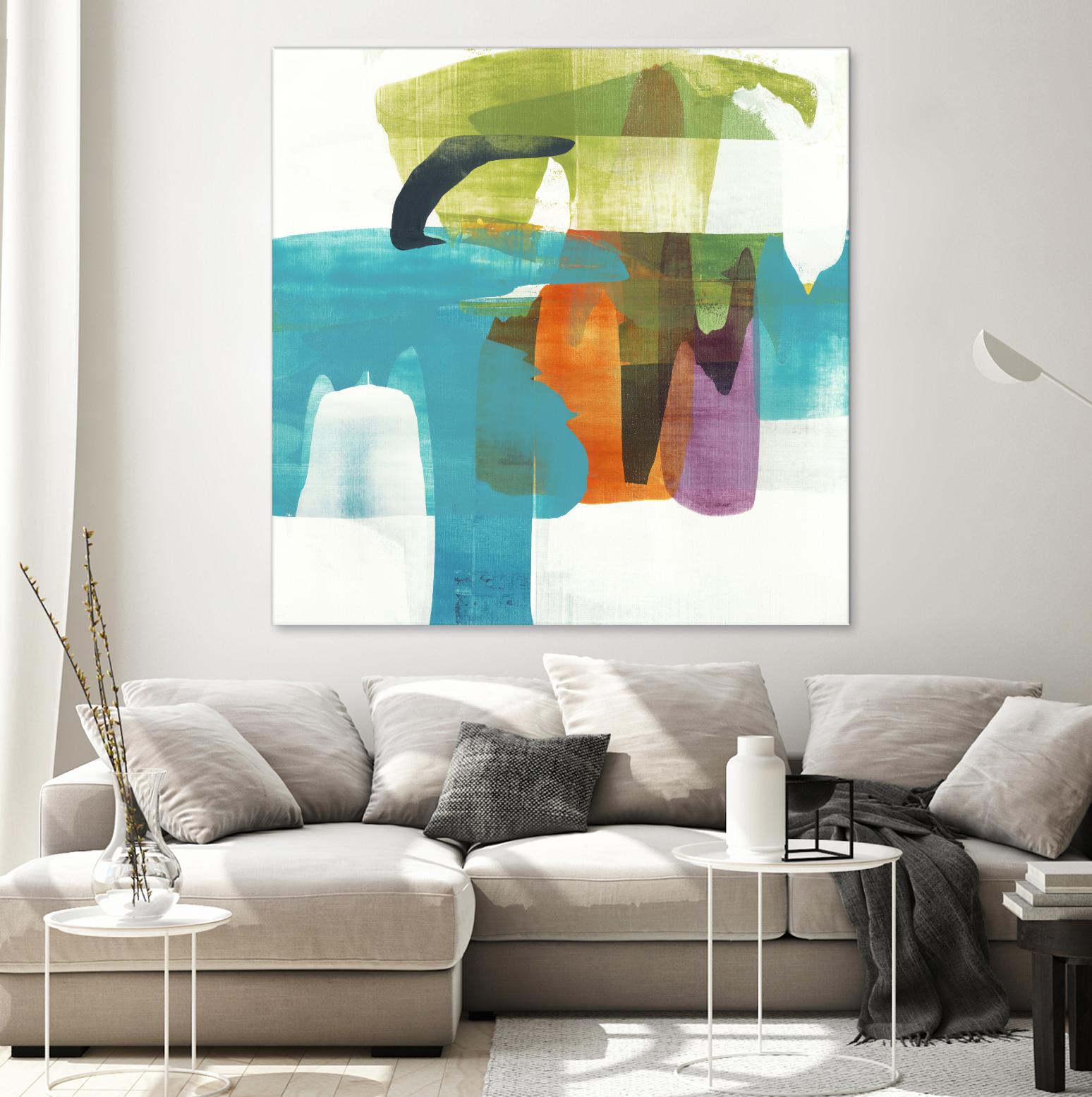 Vibrant Spirit II by Alridge on GIANT ART - greens, blues abstract