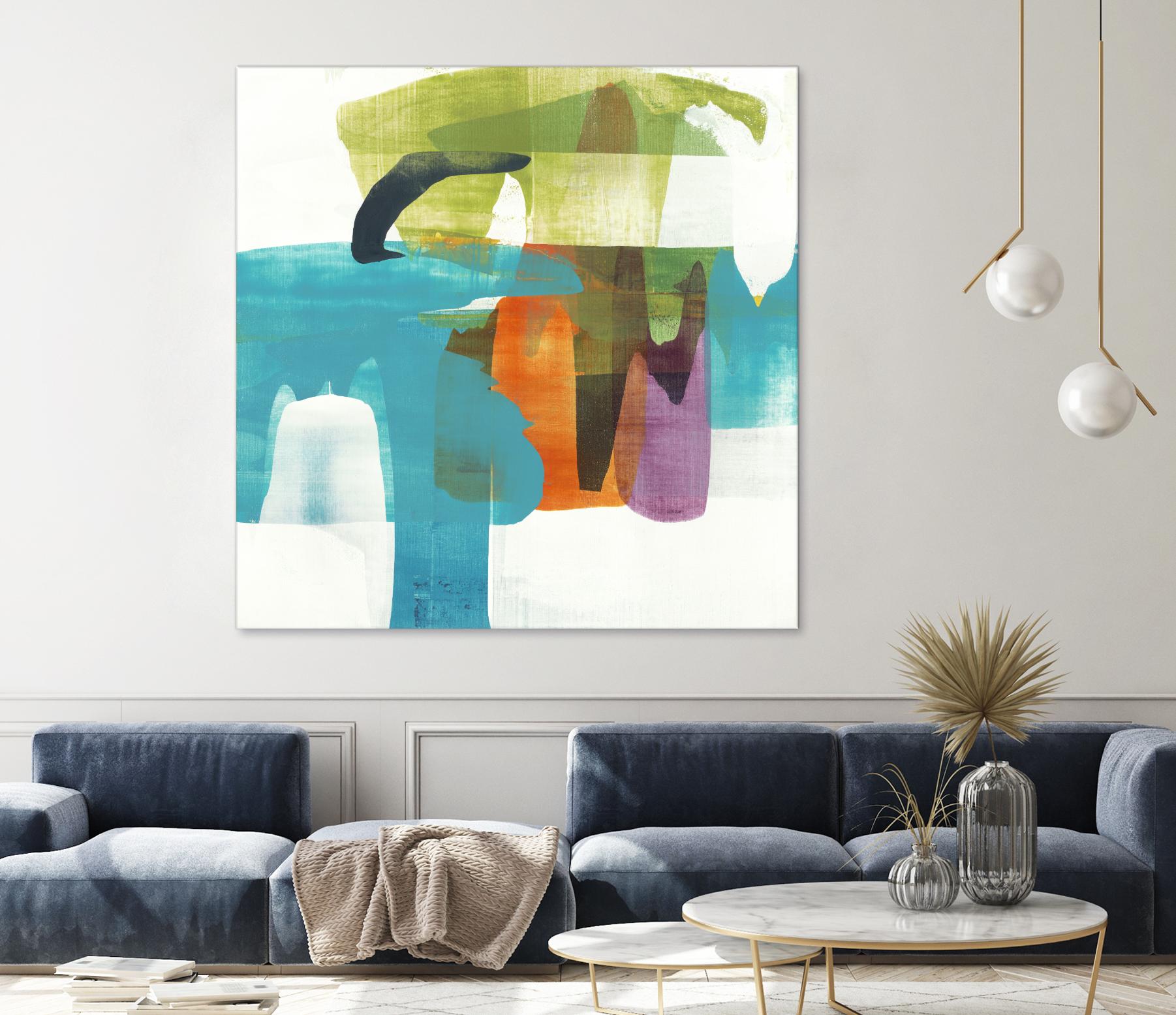 Vibrant Spirit II by Alridge on GIANT ART - greens, blues abstract