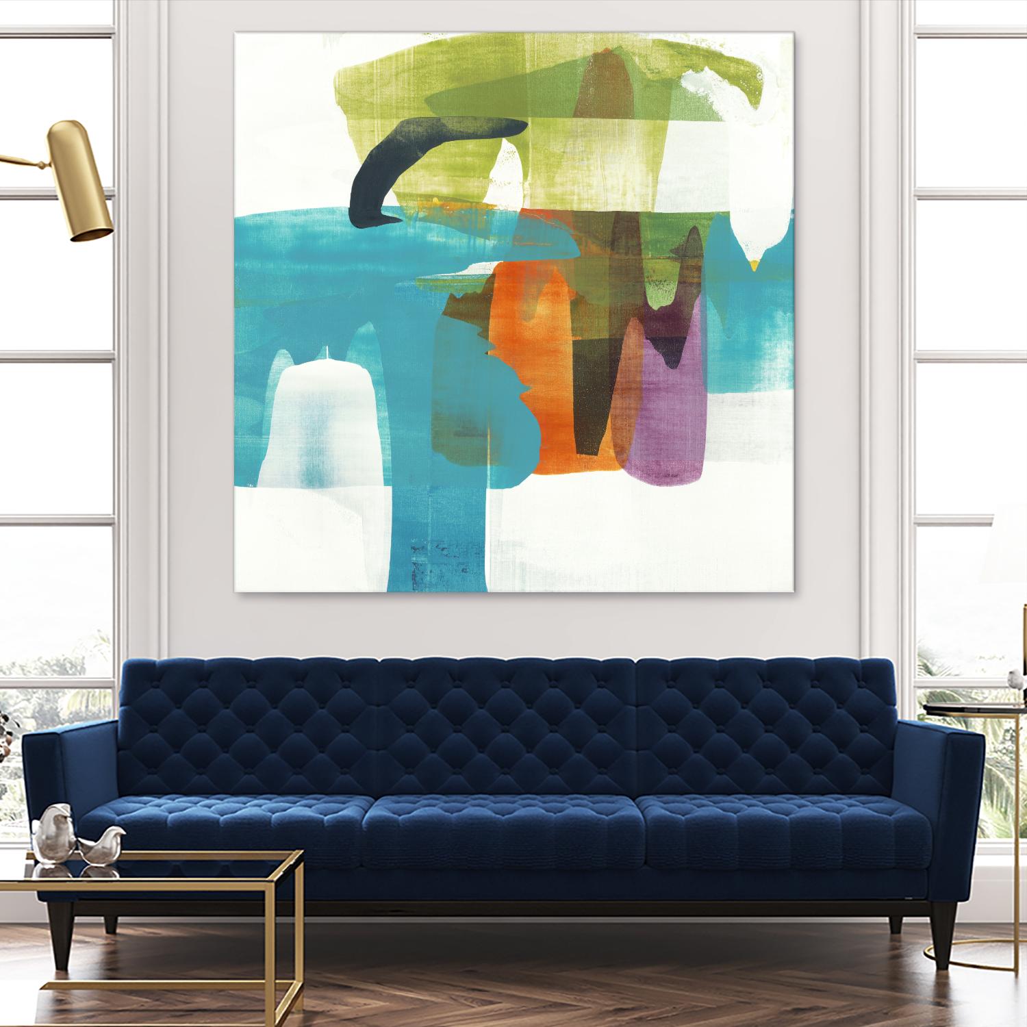 Vibrant Spirit II by Alridge on GIANT ART - greens, blues abstract