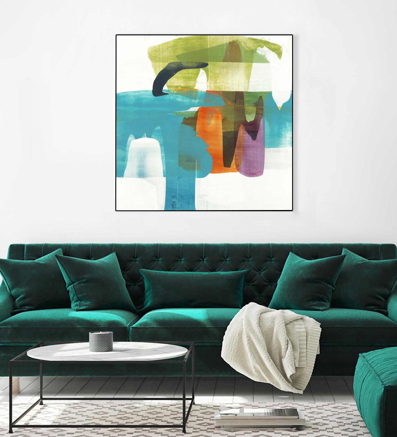 Vibrant Spirit II by Alridge on GIANT ART - greens, blues abstract