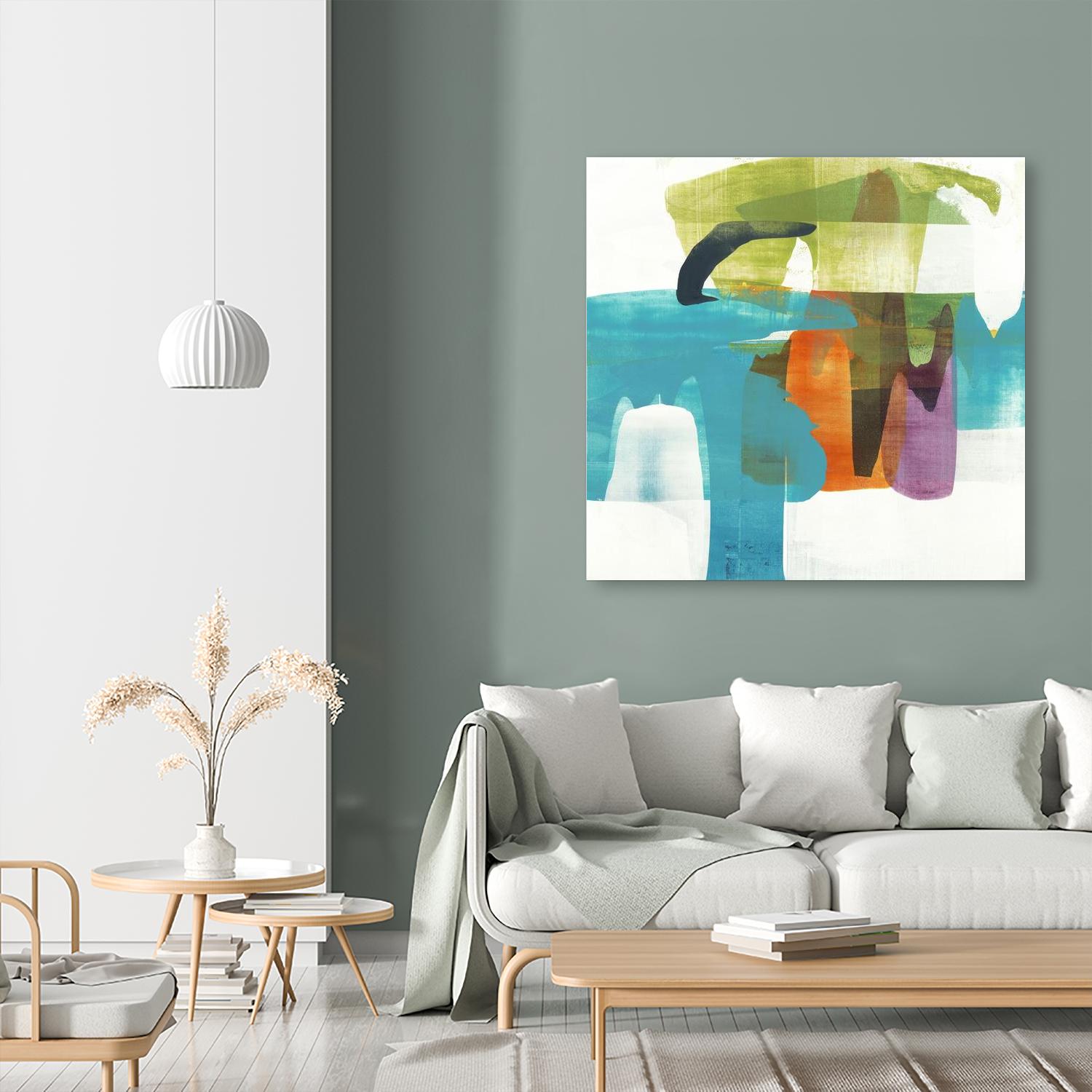 Vibrant Spirit II by Alridge on GIANT ART - greens, blues abstract