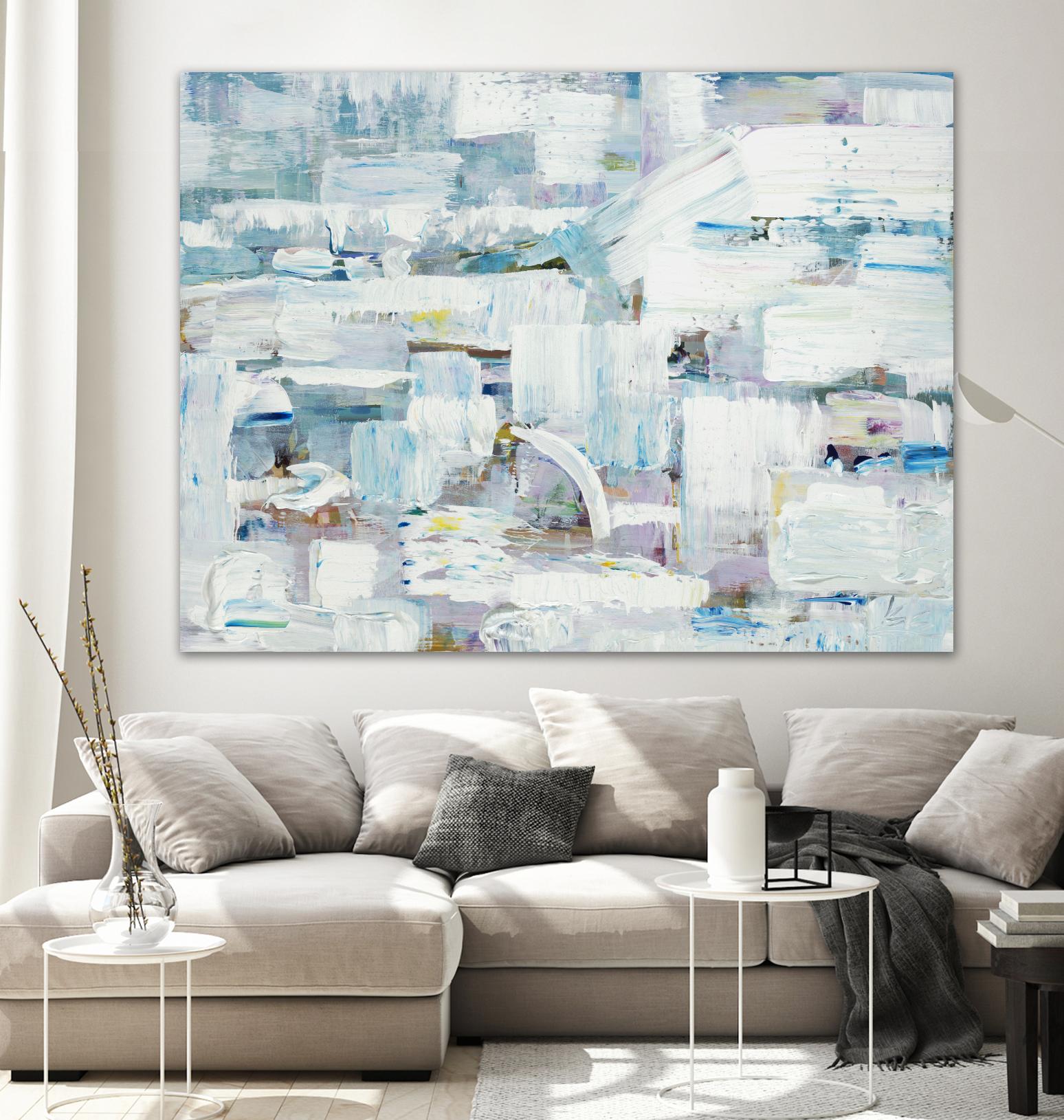 Busy Beach Day by Booke Borcherding on GIANT ART - whites & creams abstract