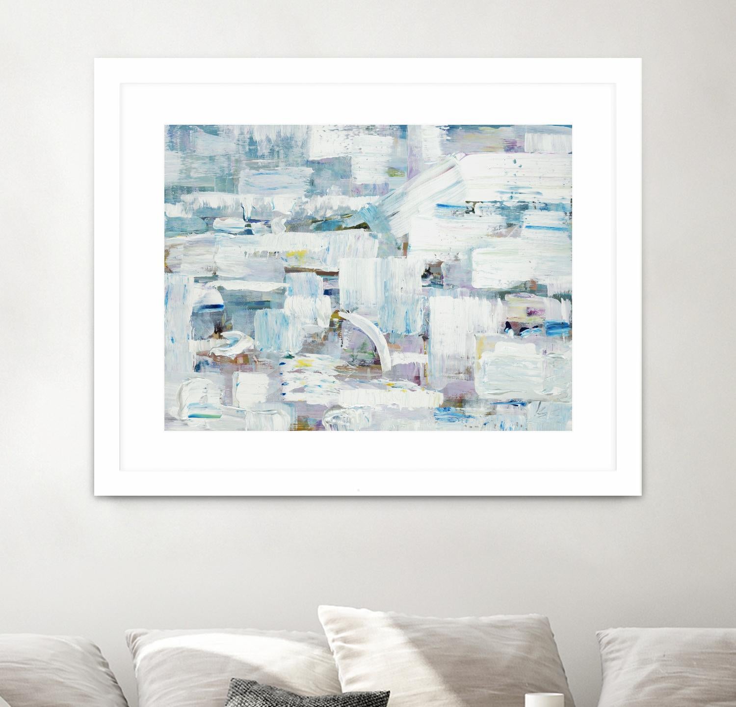 Busy Beach Day by Booke Borcherding on GIANT ART - whites & creams abstract