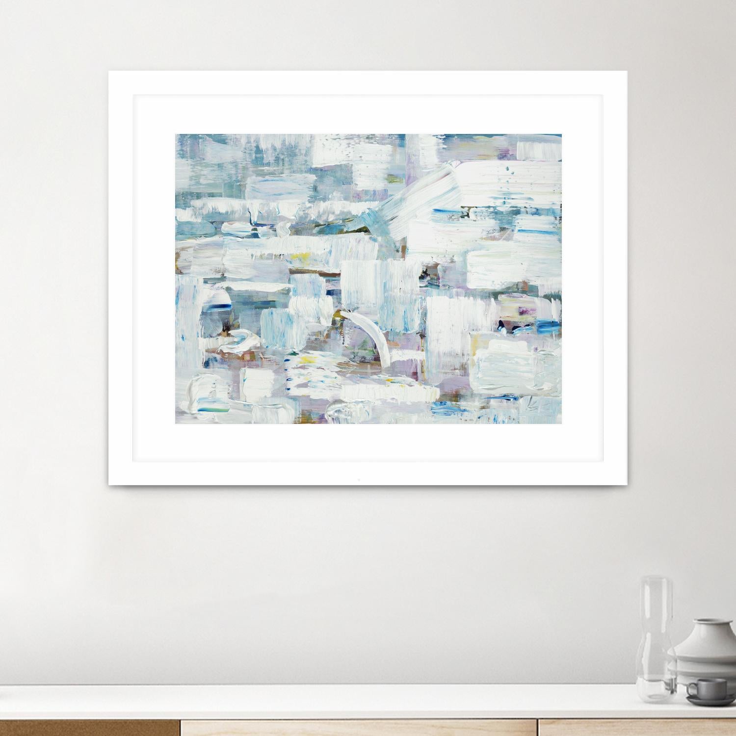 Busy Beach Day by Booke Borcherding on GIANT ART - whites & creams abstract