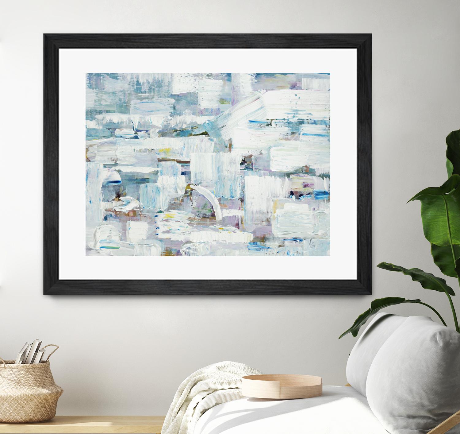 Busy Beach Day by Booke Borcherding on GIANT ART - whites & creams abstract