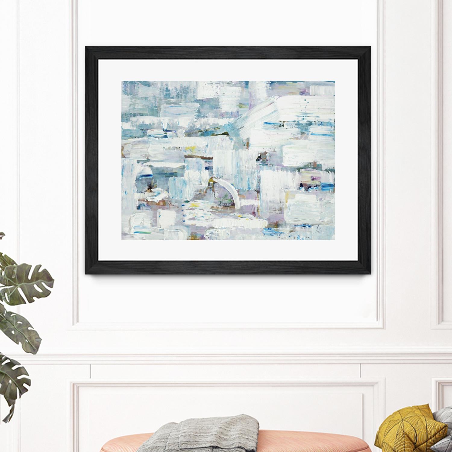 Busy Beach Day by Booke Borcherding on GIANT ART - whites & creams abstract