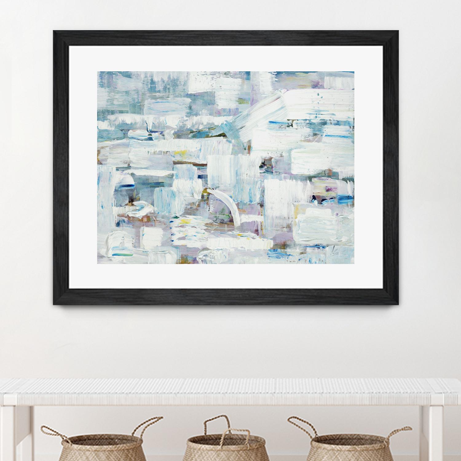 Busy Beach Day by Booke Borcherding on GIANT ART - whites & creams abstract