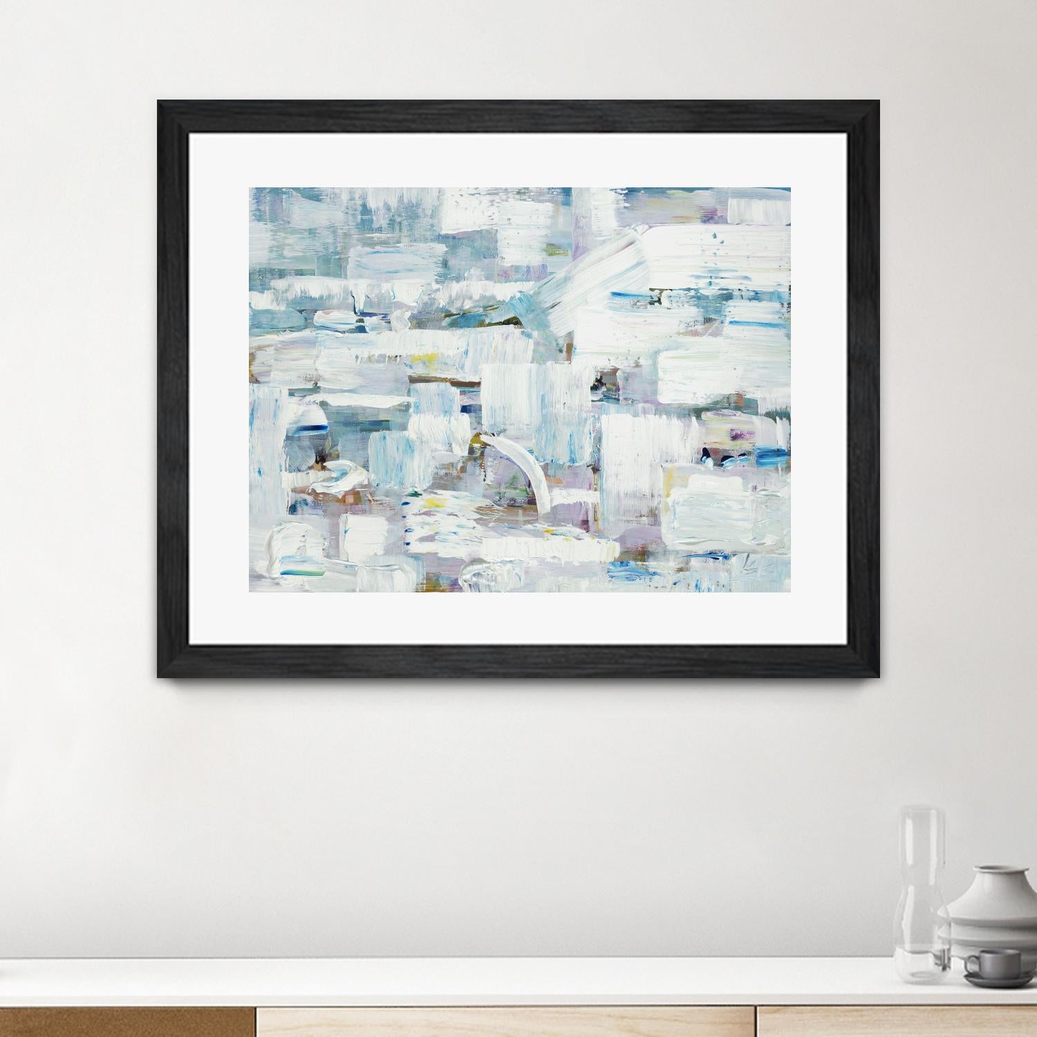 Busy Beach Day by Booke Borcherding on GIANT ART - whites & creams abstract