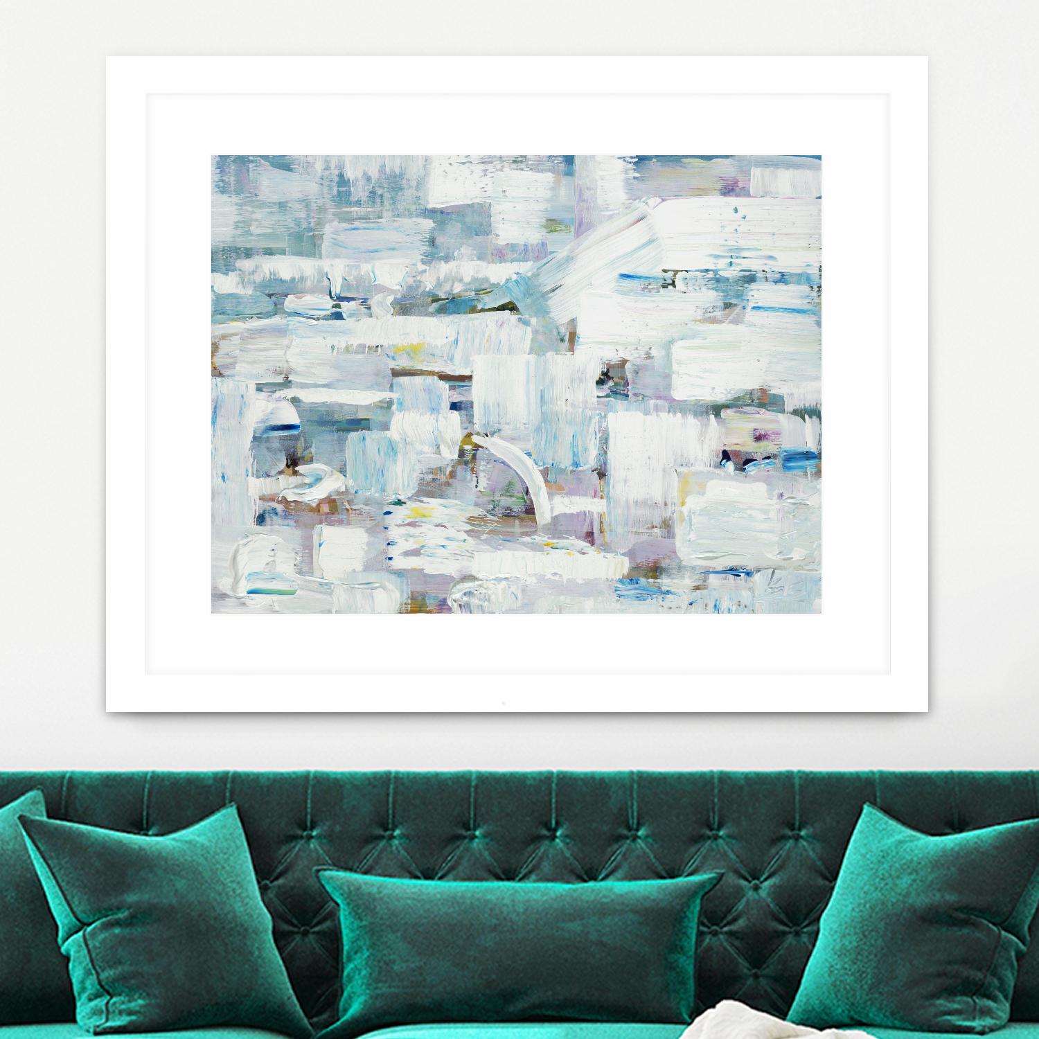 Busy Beach Day by Booke Borcherding on GIANT ART - whites & creams abstract