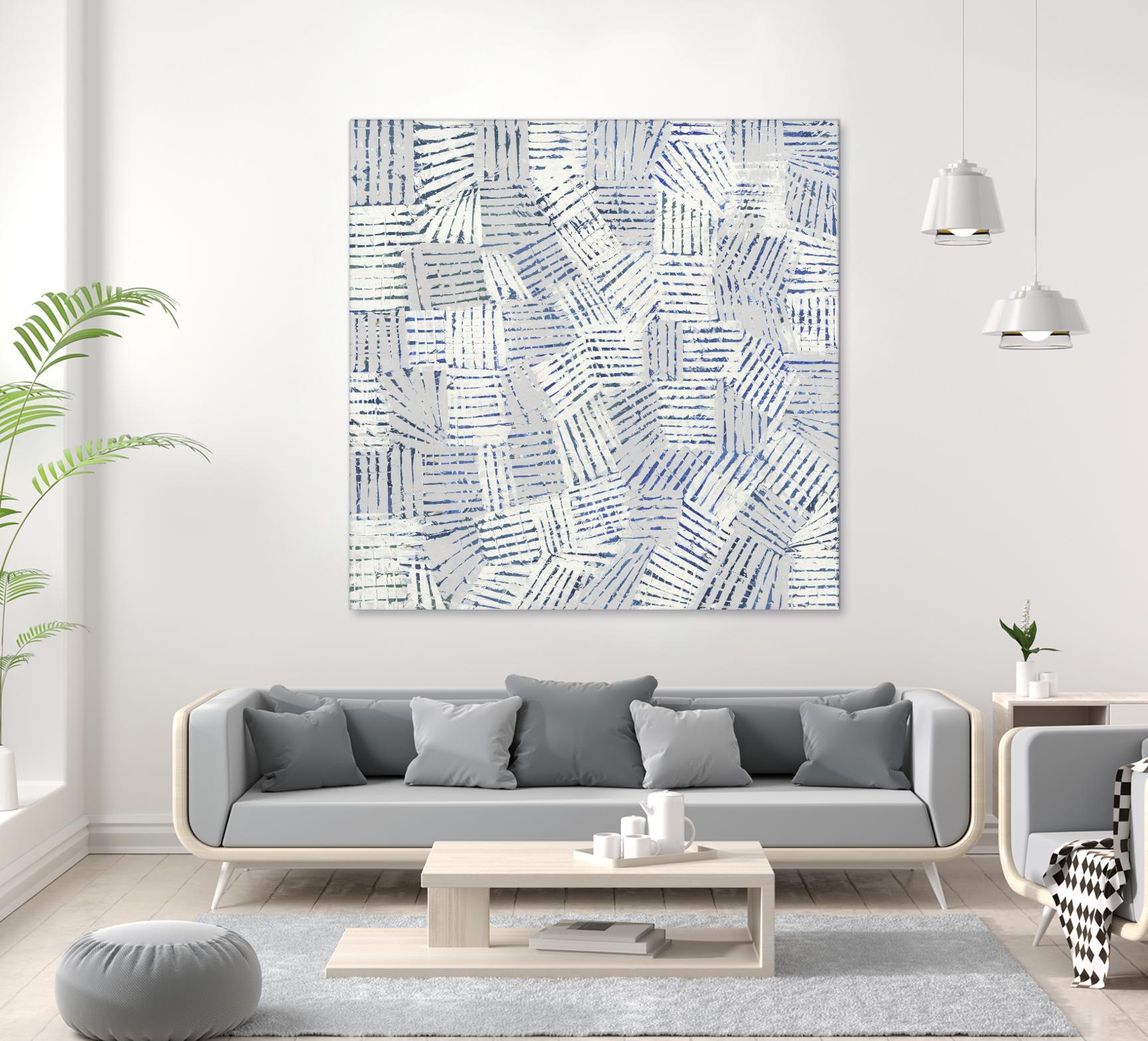 Thrive by John Burrows on GIANT ART - blue geometric shapes shapes