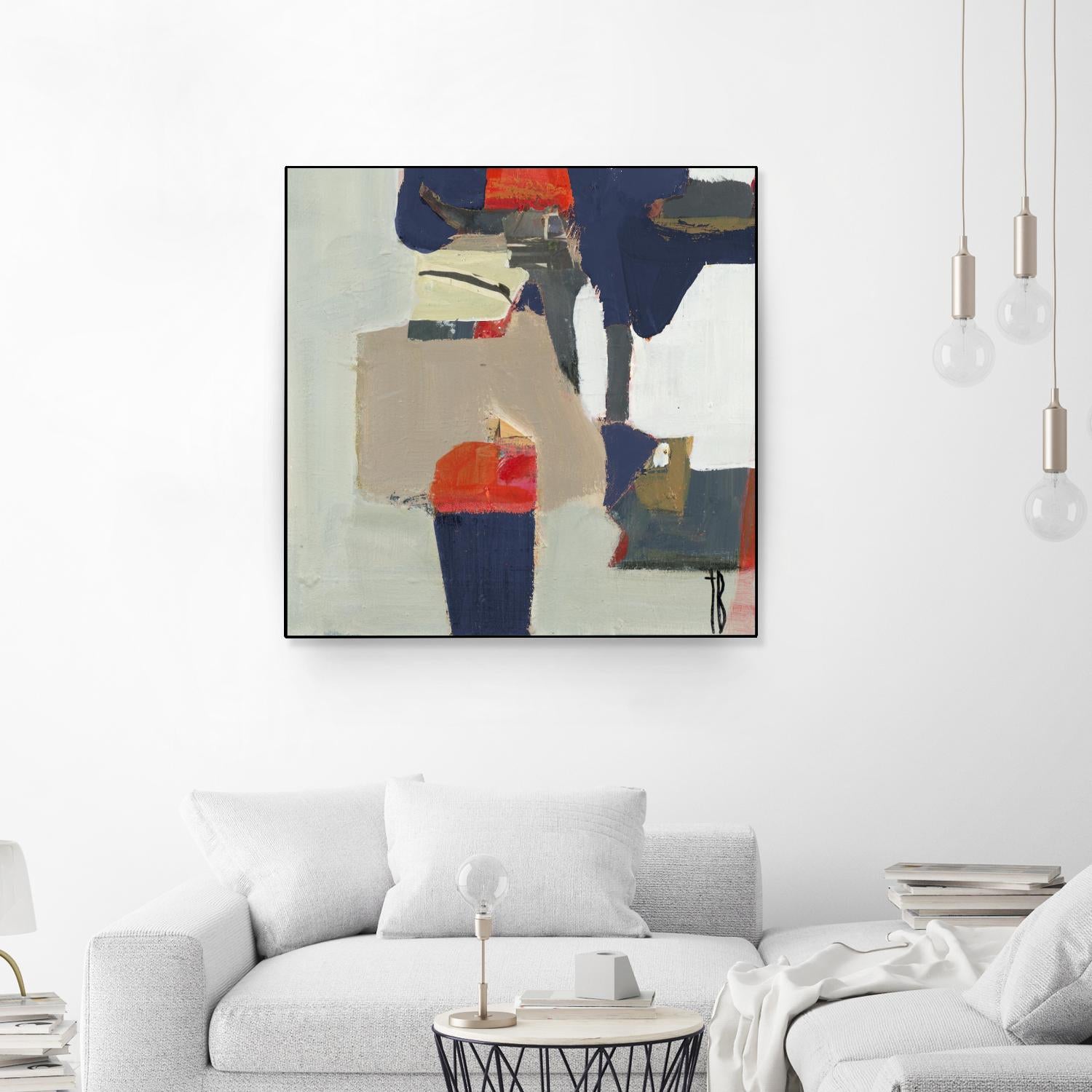 Orange Crush V9 by Terri Burris on GIANT ART - whites & creams abstract geometric