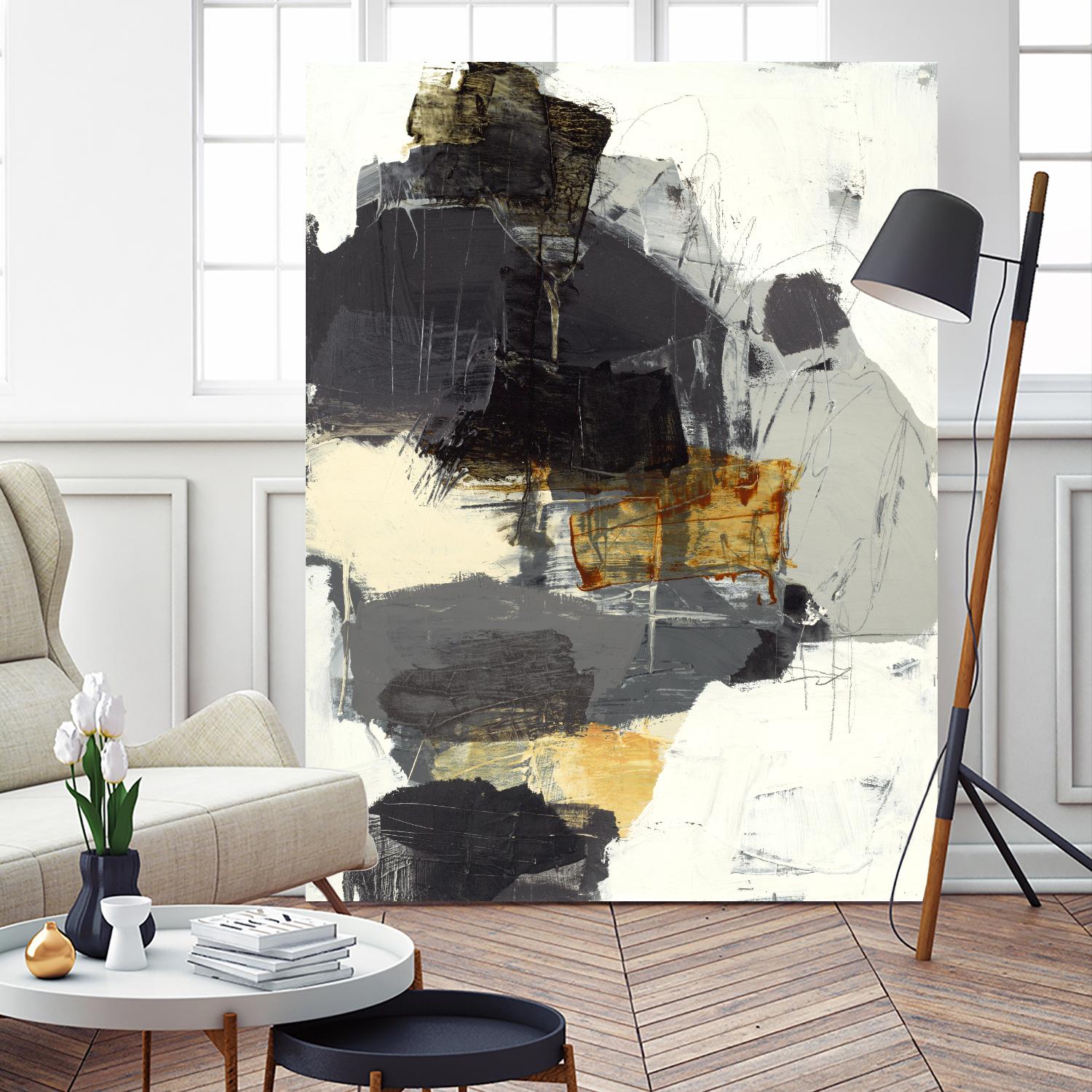 Monochrome Manta I by Brent Foreman on GIANT ART - grays abstract