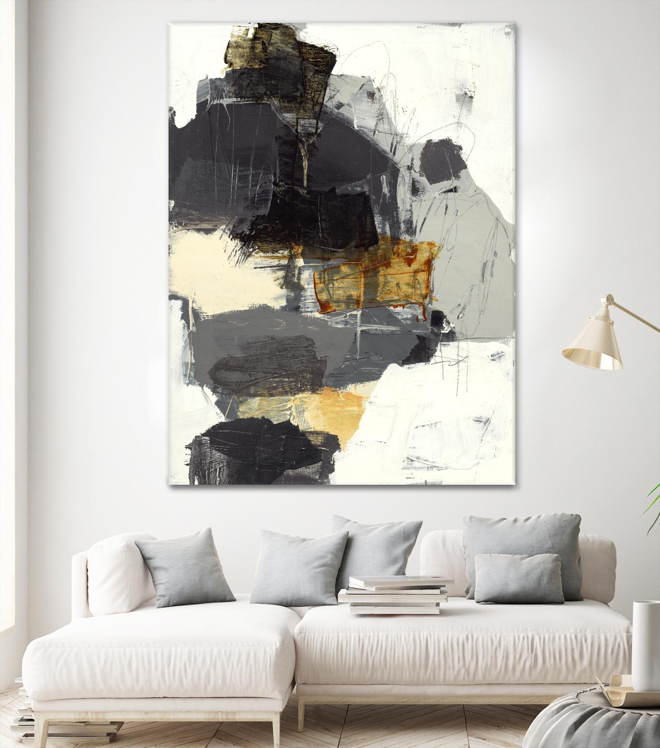 Monochrome Manta I by Brent Foreman on GIANT ART - grays abstract