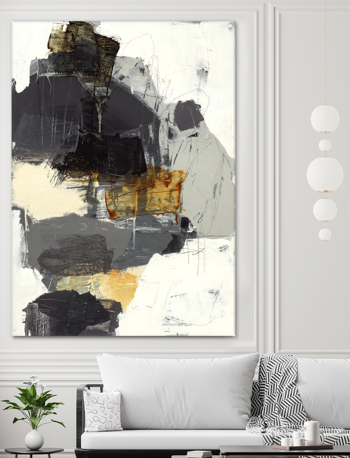 Monochrome Manta I by Brent Foreman on GIANT ART - grays abstract