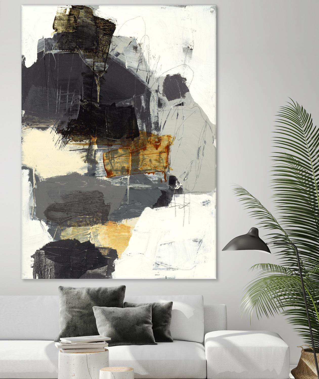 Monochrome Manta I by Brent Foreman on GIANT ART - grays abstract