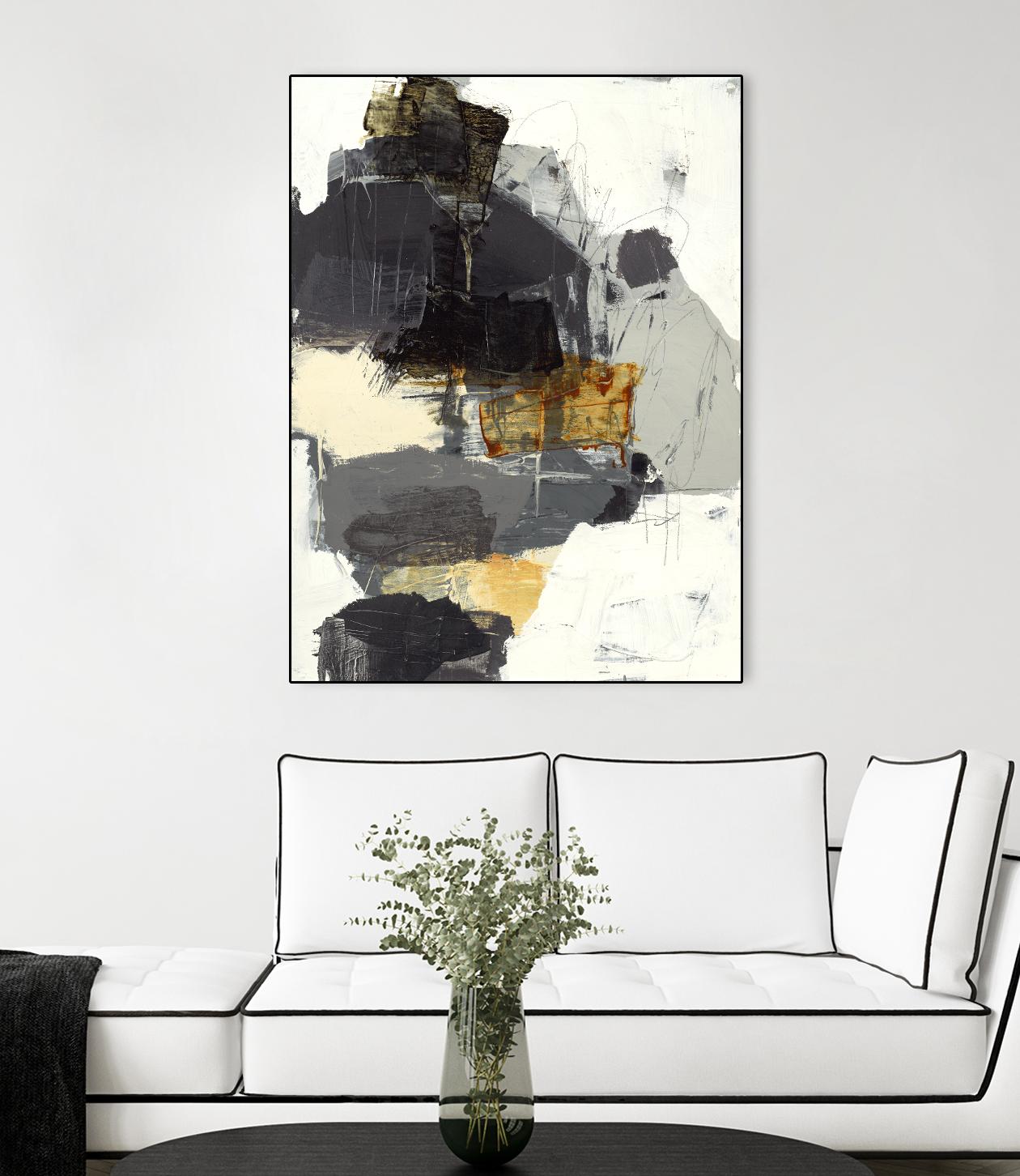 Monochrome Manta I by Brent Foreman on GIANT ART - grays abstract