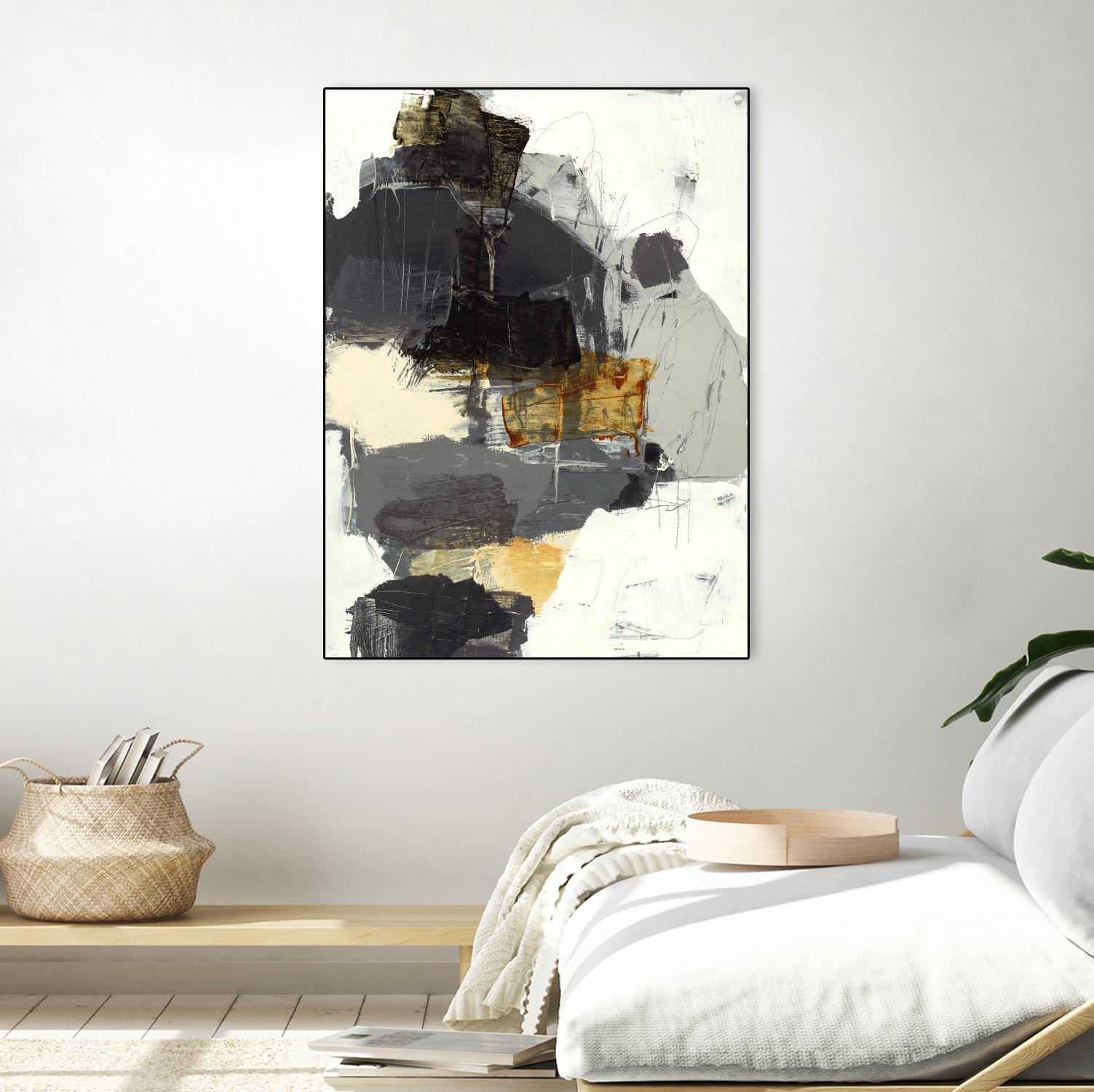 Monochrome Manta I by Brent Foreman on GIANT ART - grays abstract