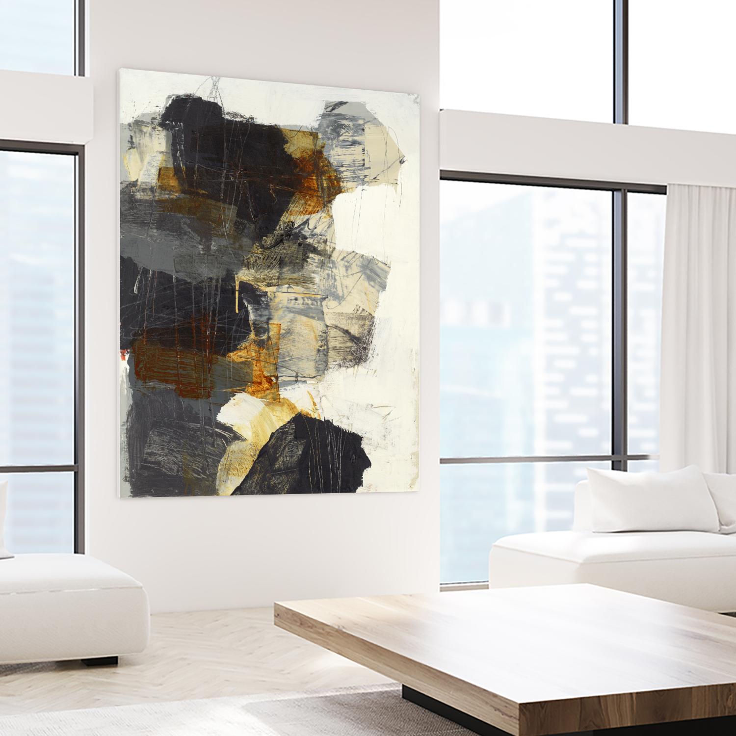 Monochrome Manta III by Brent Foreman on GIANT ART - grays abstract