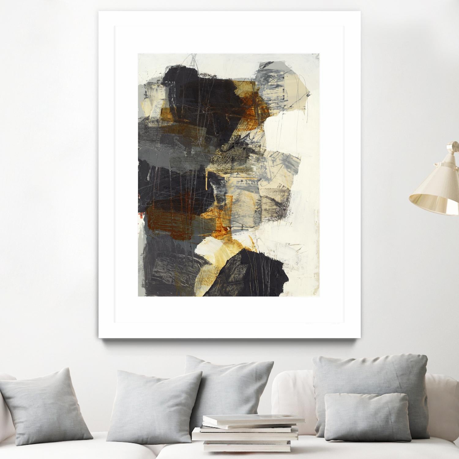 Monochrome Manta III by Brent Foreman on GIANT ART - grays abstract