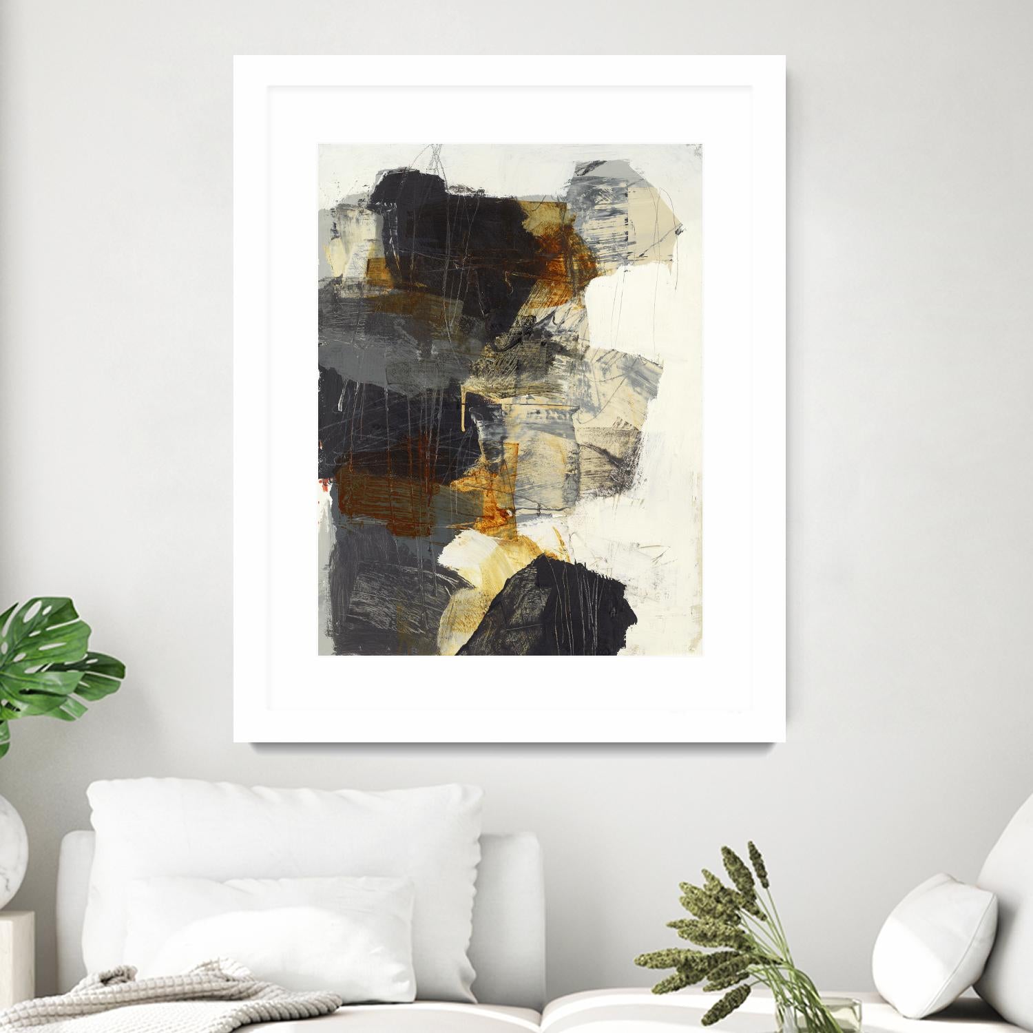 Monochrome Manta III by Brent Foreman on GIANT ART - grays abstract