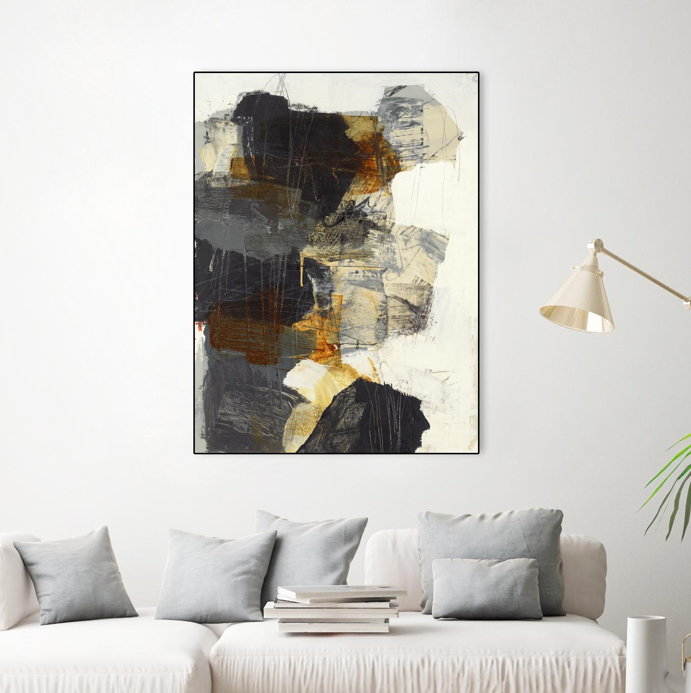 Monochrome Manta III by Brent Foreman on GIANT ART - grays abstract