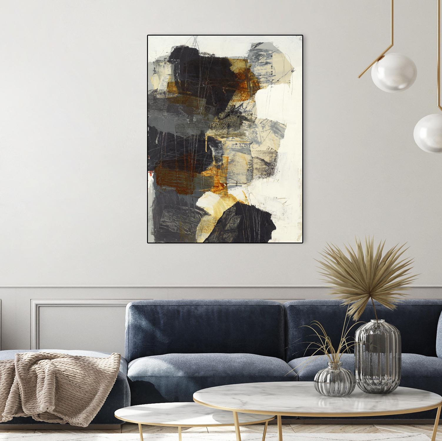 Monochrome Manta III by Brent Foreman on GIANT ART - grays abstract