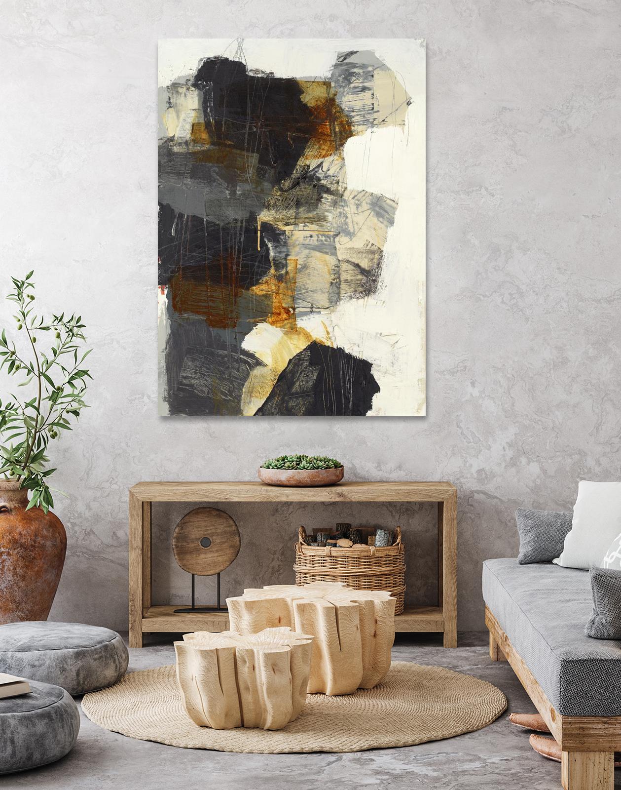 Monochrome Manta III by Brent Foreman on GIANT ART - grays abstract