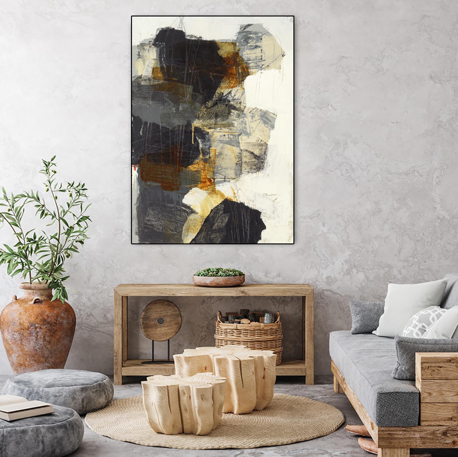 Monochrome Manta III by Brent Foreman on GIANT ART - grays abstract