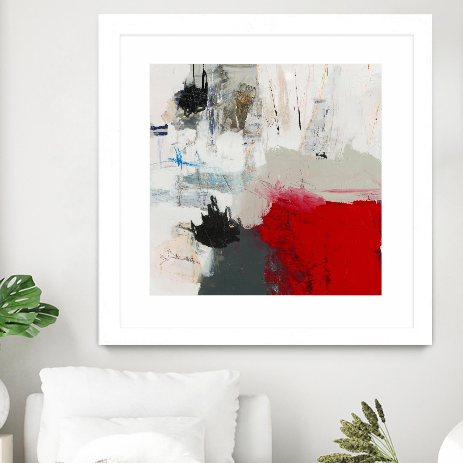 The Mountain Comes To You by Brent Foreman on GIANT ART - whites & creams abstract gray