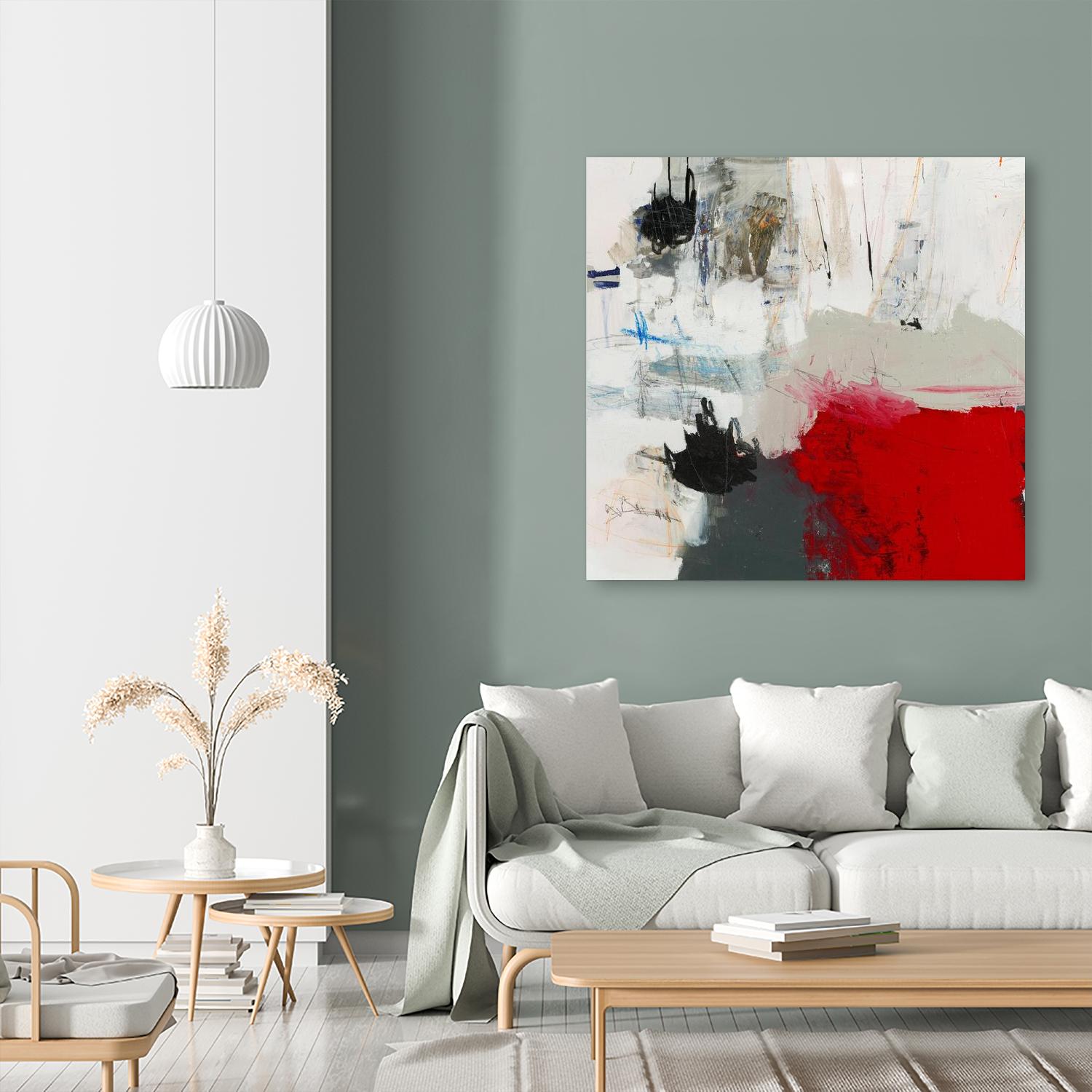 The Mountain Comes To You by Brent Foreman on GIANT ART - whites & creams abstract gray