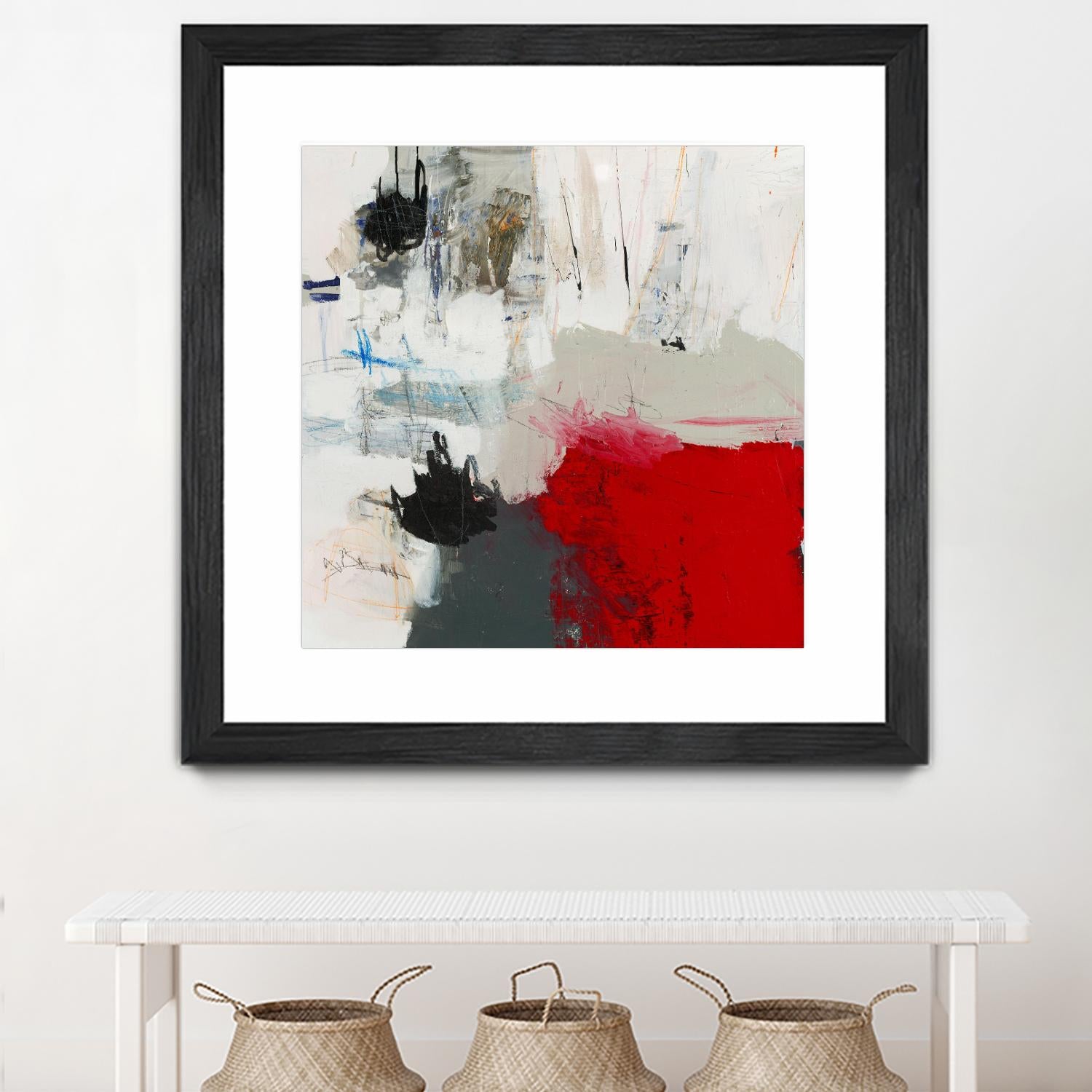 The Mountain Comes To You by Brent Foreman on GIANT ART - whites & creams abstract gray