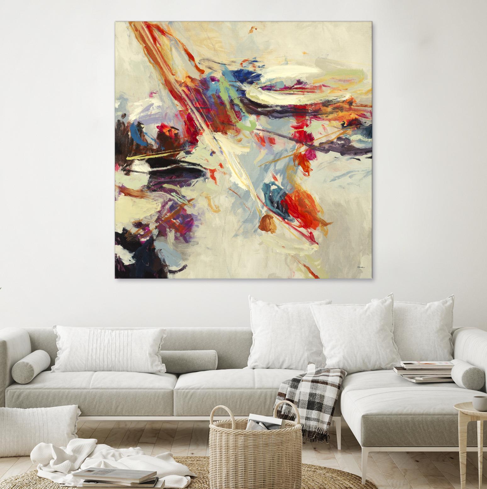 Positive Energy I by Randy Hibberd on GIANT ART - beige abstract