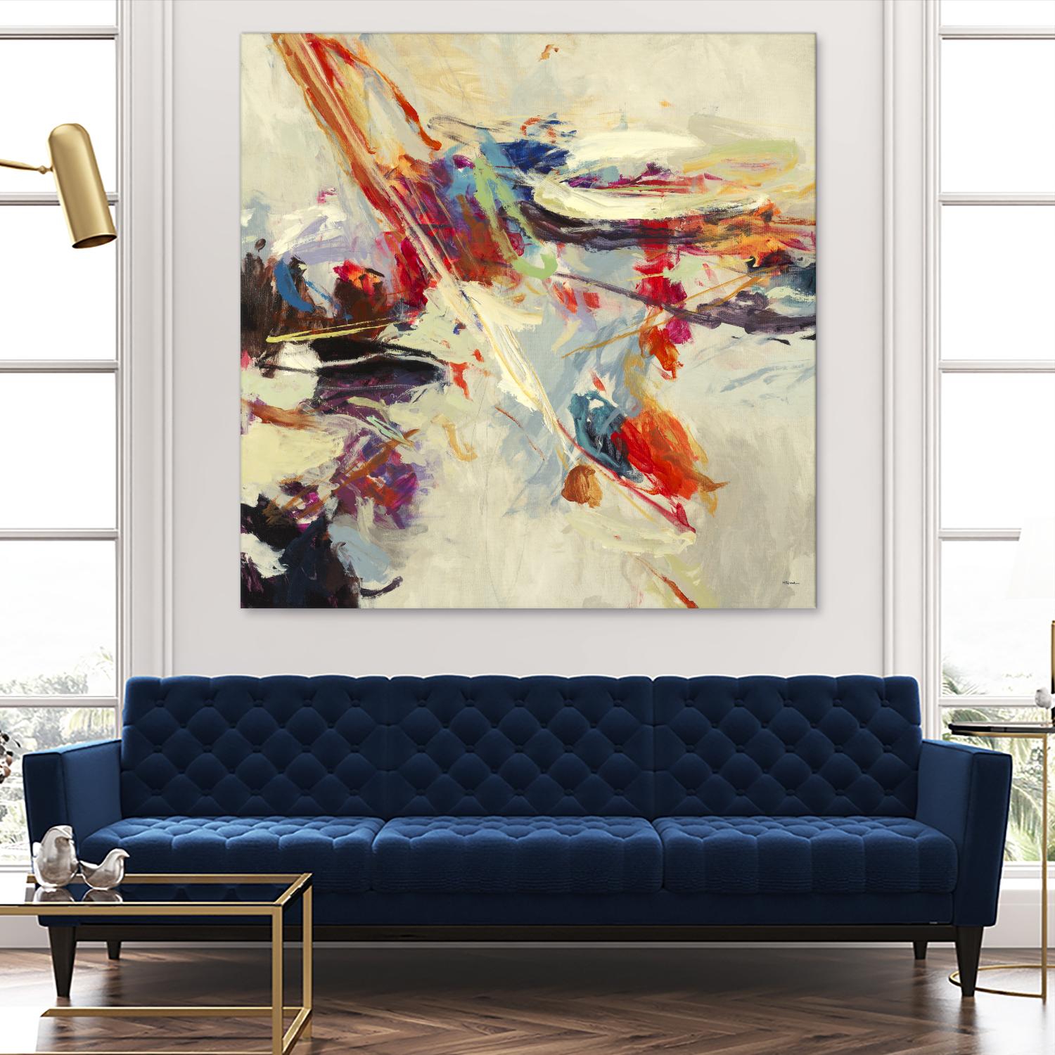 Positive Energy I by Randy Hibberd on GIANT ART - beige abstract