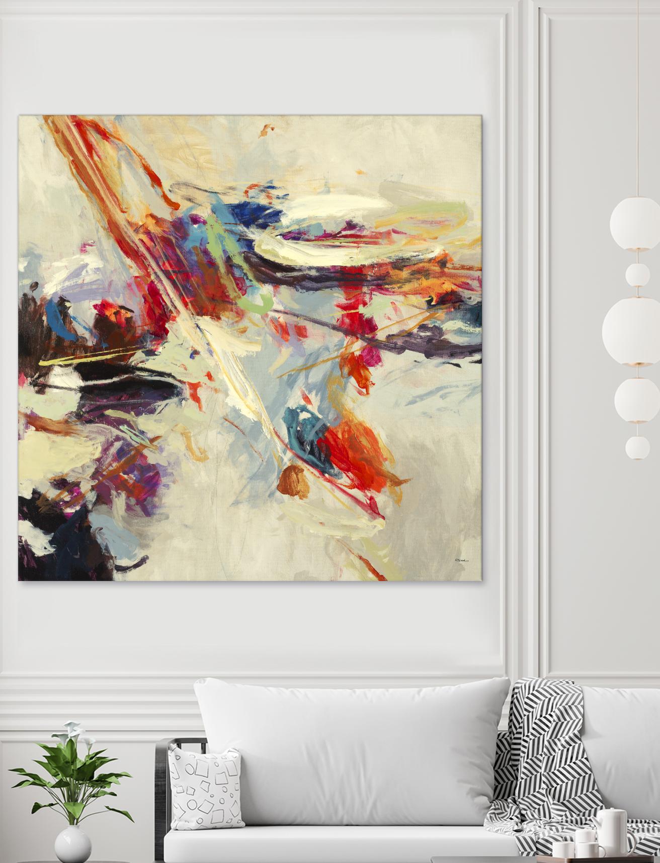 Positive Energy I by Randy Hibberd on GIANT ART - beige abstract