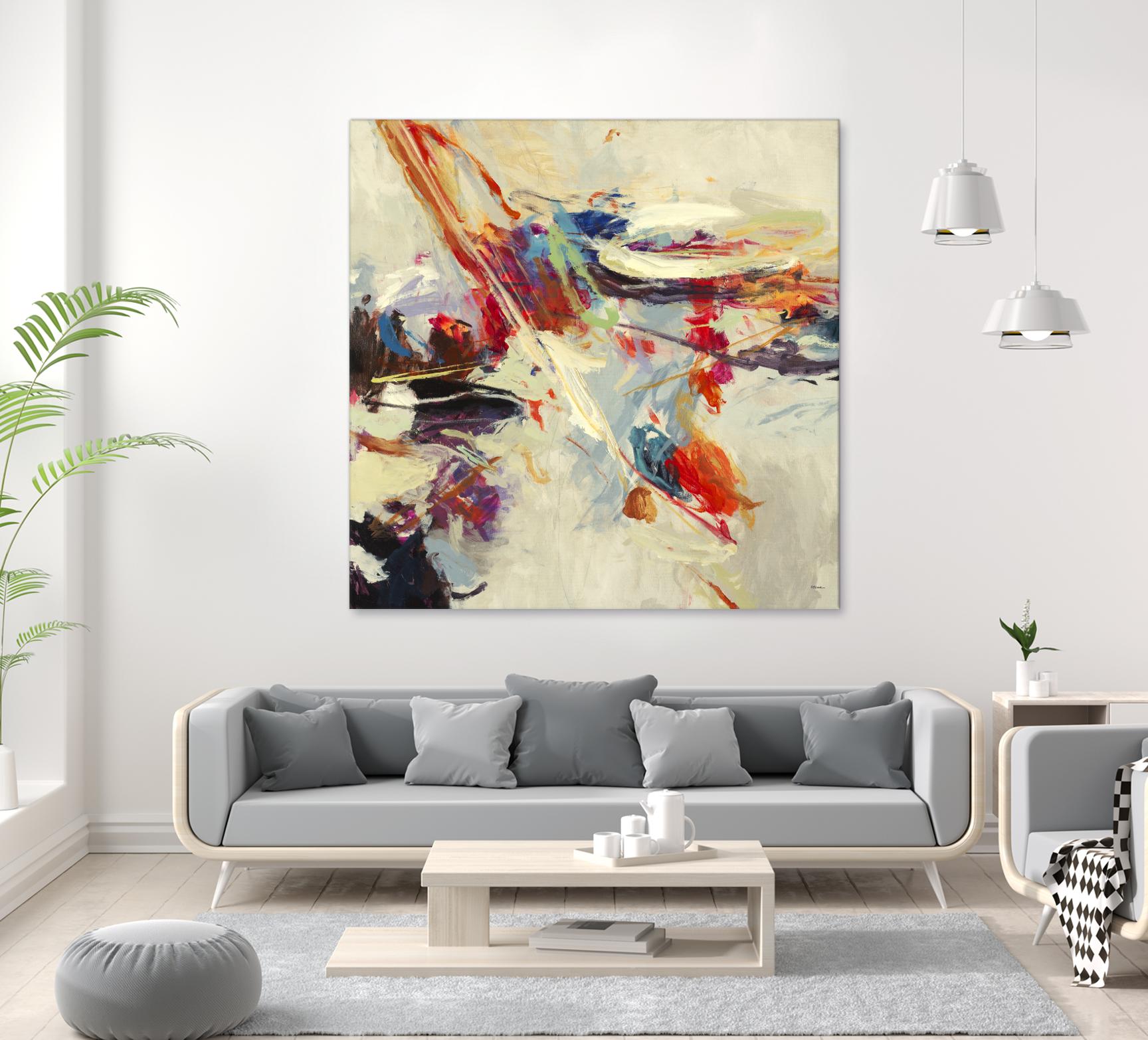 Positive Energy I by Randy Hibberd on GIANT ART - beige abstract