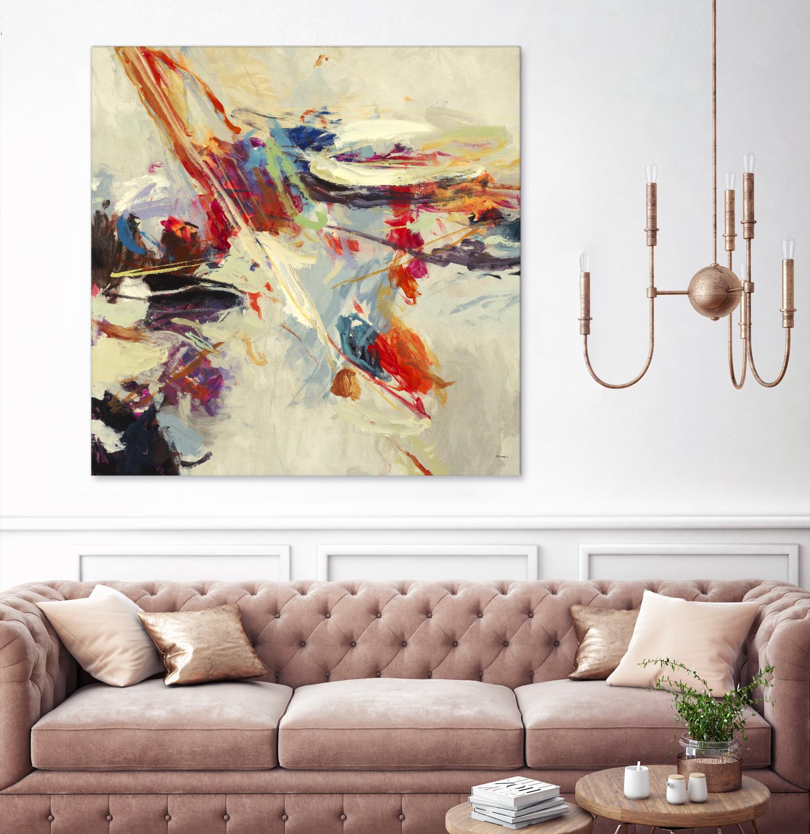 Positive Energy I by Randy Hibberd on GIANT ART - beige abstract