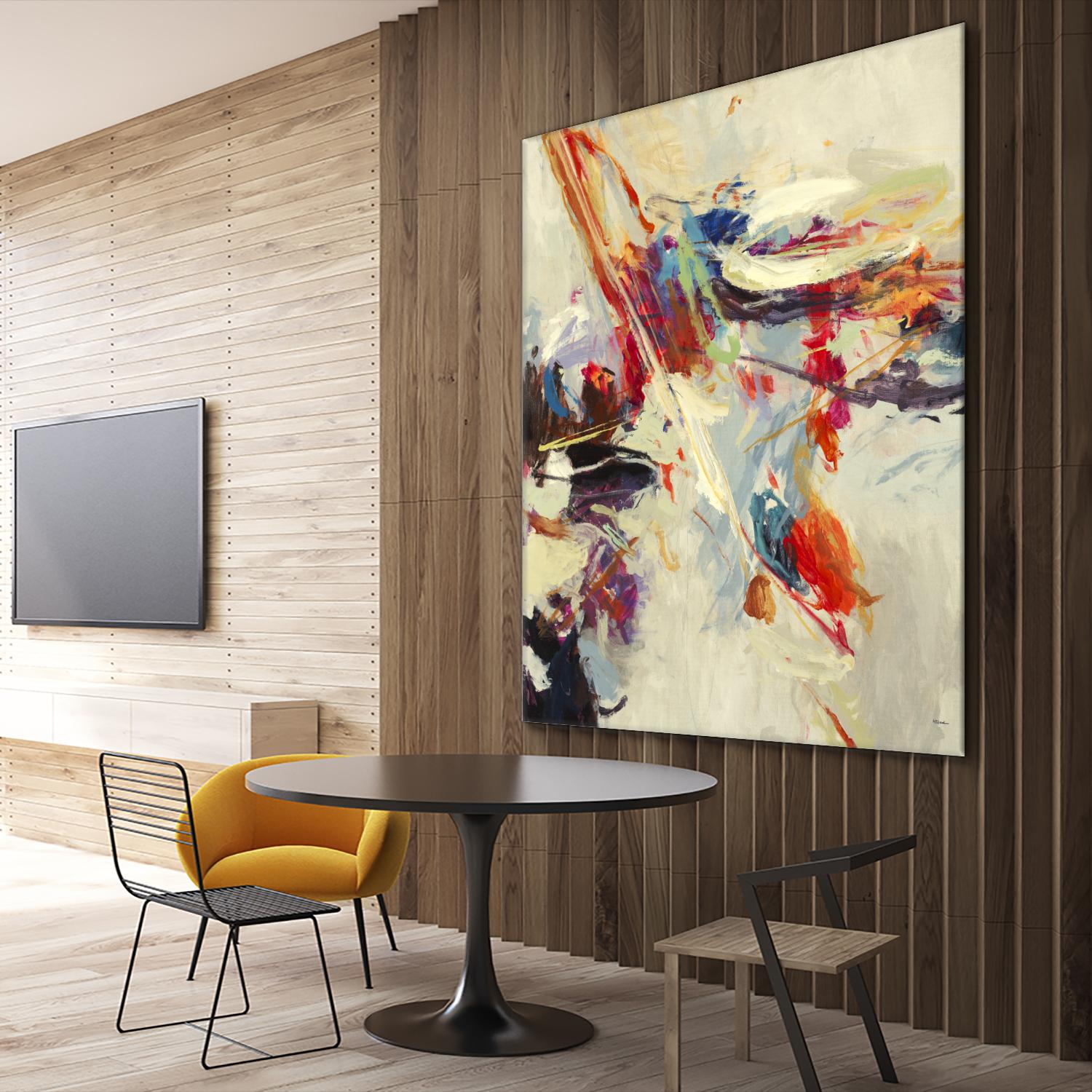Positive Energy I by Randy Hibberd on GIANT ART - beige abstract