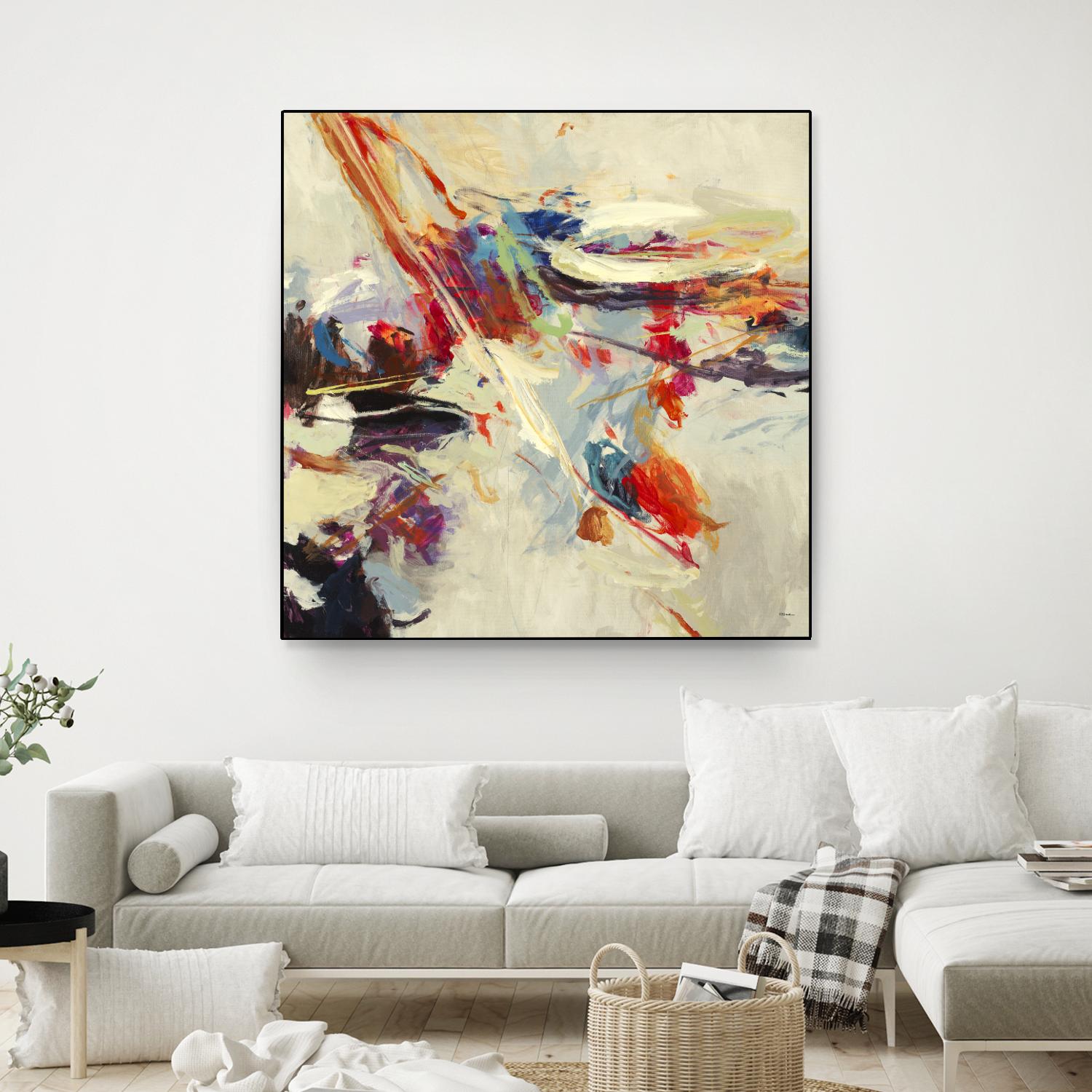 Positive Energy I by Randy Hibberd on GIANT ART - beige abstract