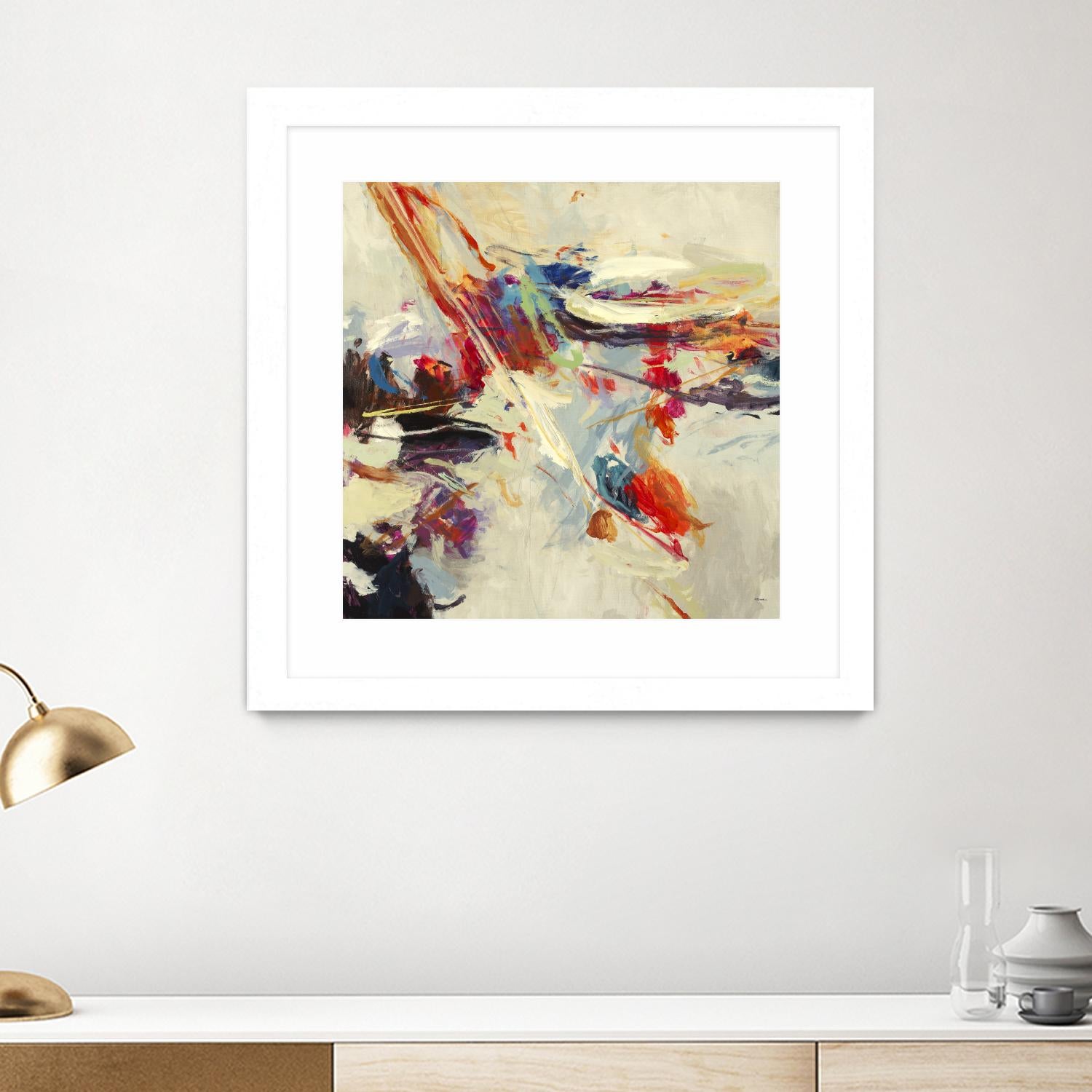 Positive Energy I by Randy Hibberd on GIANT ART - beige abstract