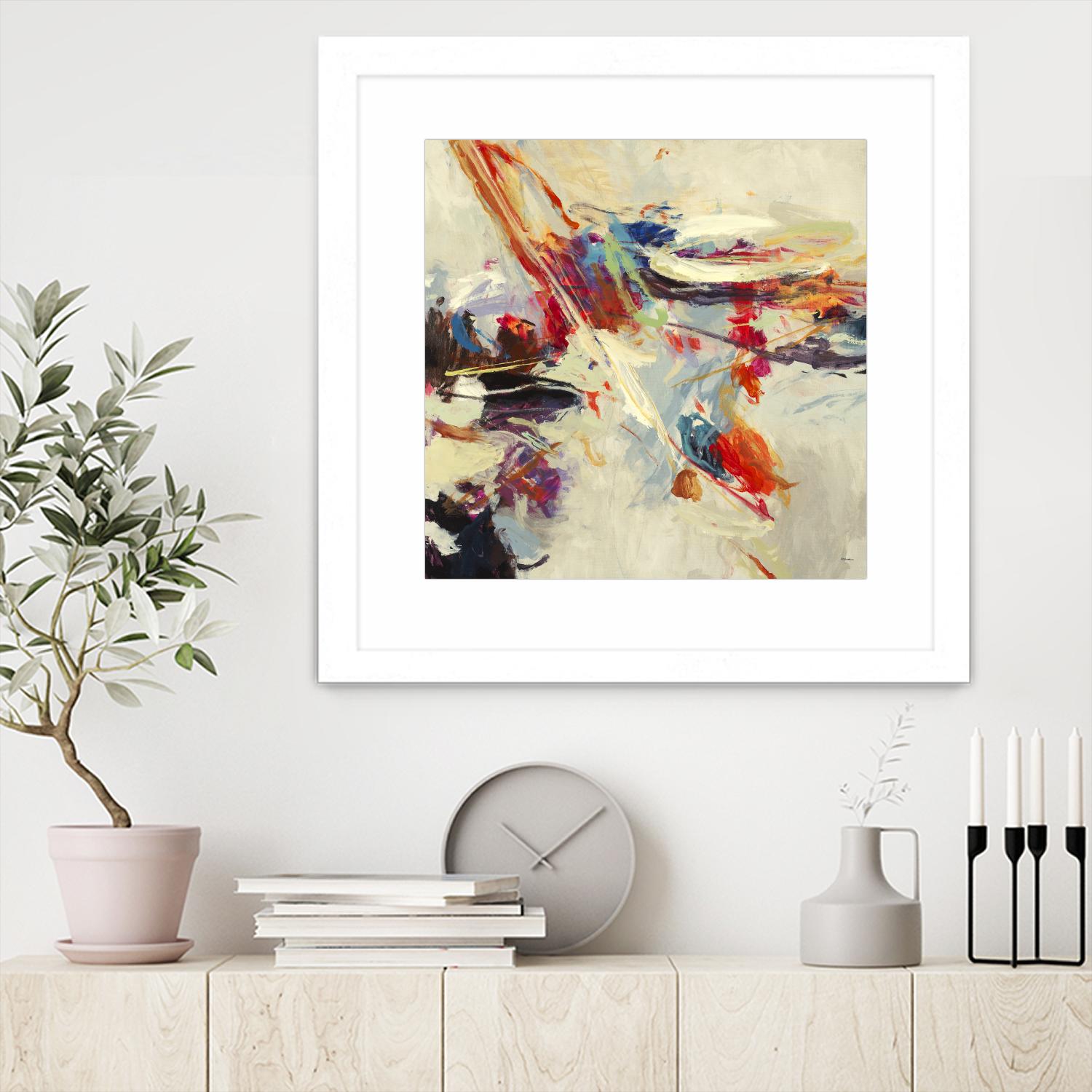 Positive Energy I by Randy Hibberd on GIANT ART - beige abstract