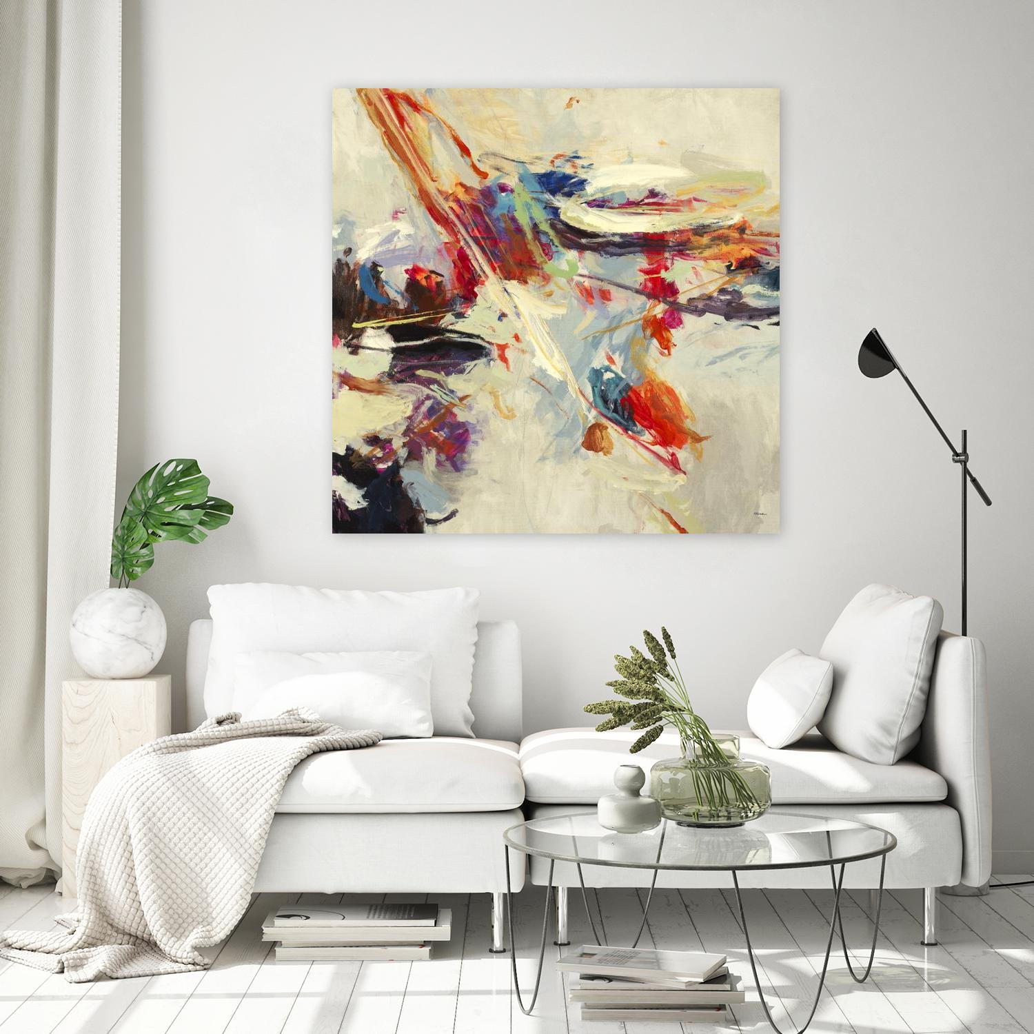 Positive Energy I by Randy Hibberd on GIANT ART - beige abstract