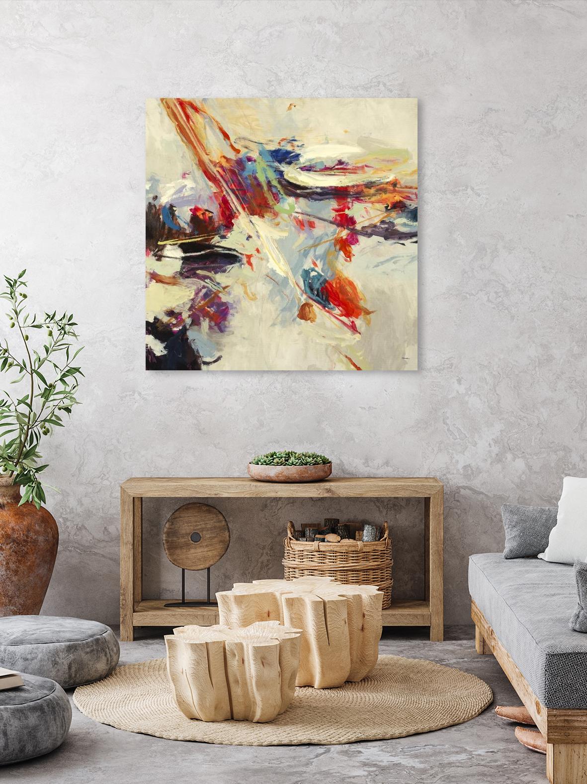 Positive Energy I by Randy Hibberd on GIANT ART - beige abstract
